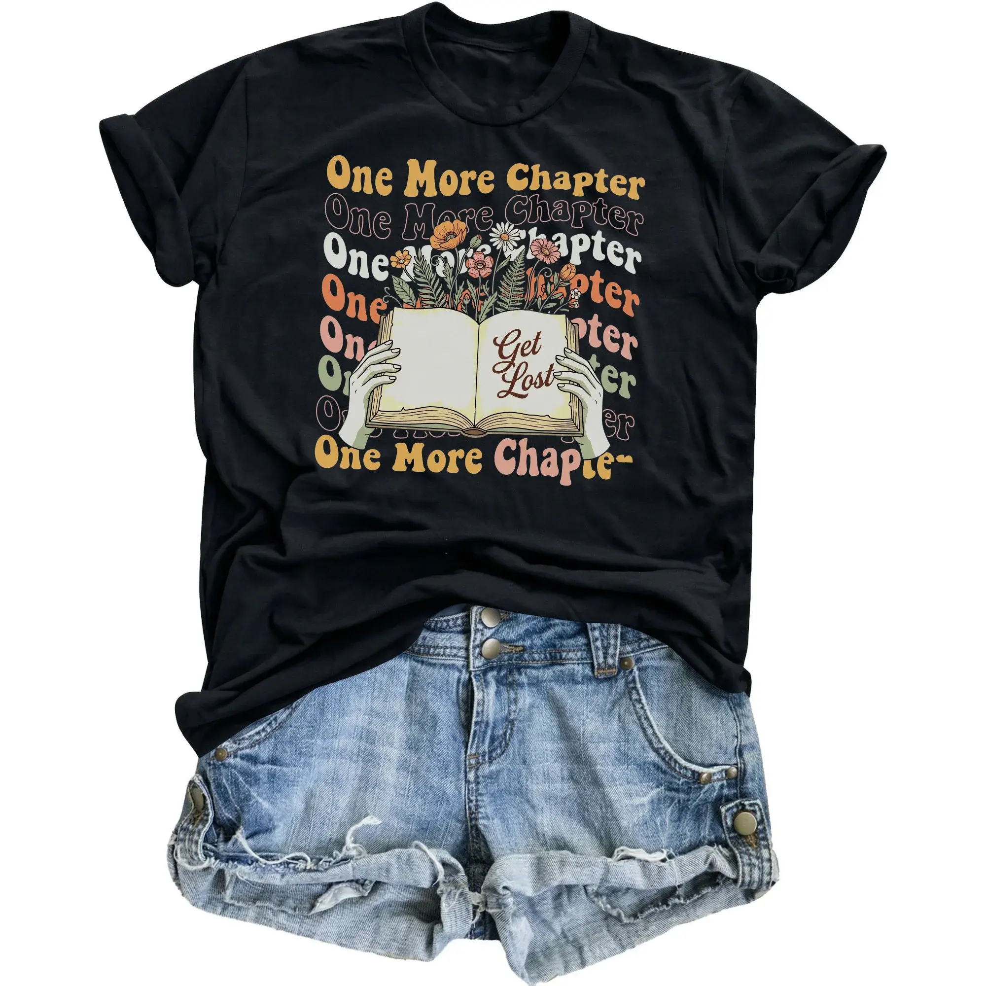 Graphic Tee Chapter Reading Shirt Unisex Crew Neck Short Sleeve Top for Book Lovers and Casual Everyday Wear