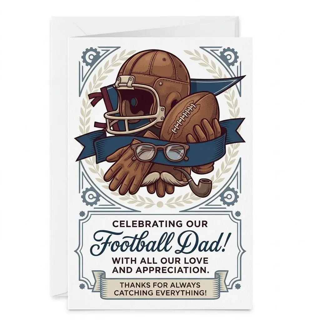 Football Dad Celebration Card