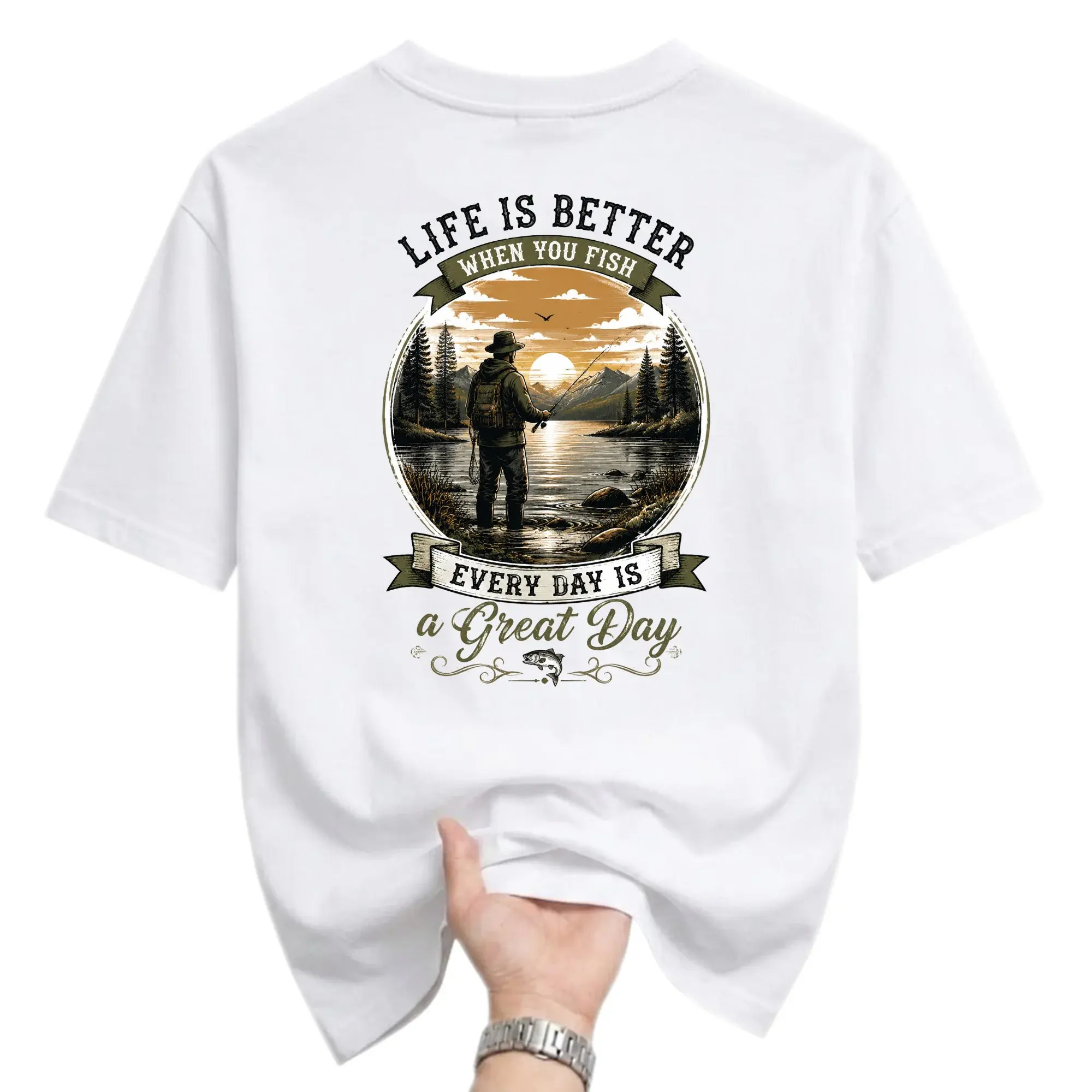 Graphic Tee Life Is Better When You Fish Fishing Lover Unisex Cotton Crew Neck Short Sleeve Casual Outdoor Shirt