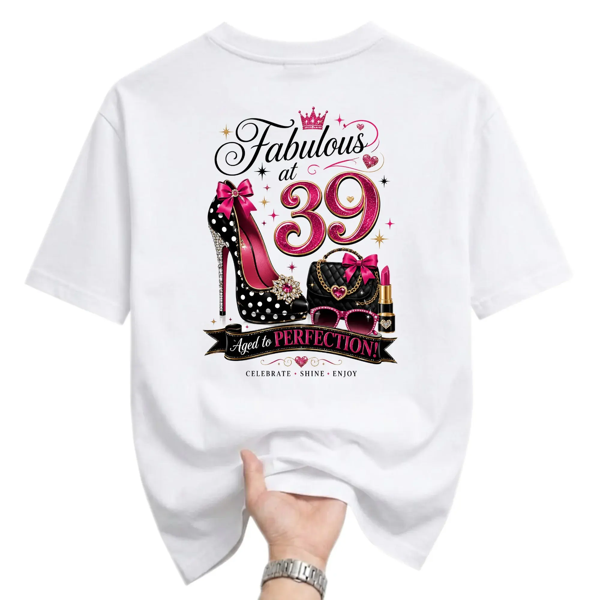 Graphic Tee Fabulous at 39 Birthday Shirt Funny Fashion Lover Apparel for Casual Wear and Everyday Style Enthusiasts