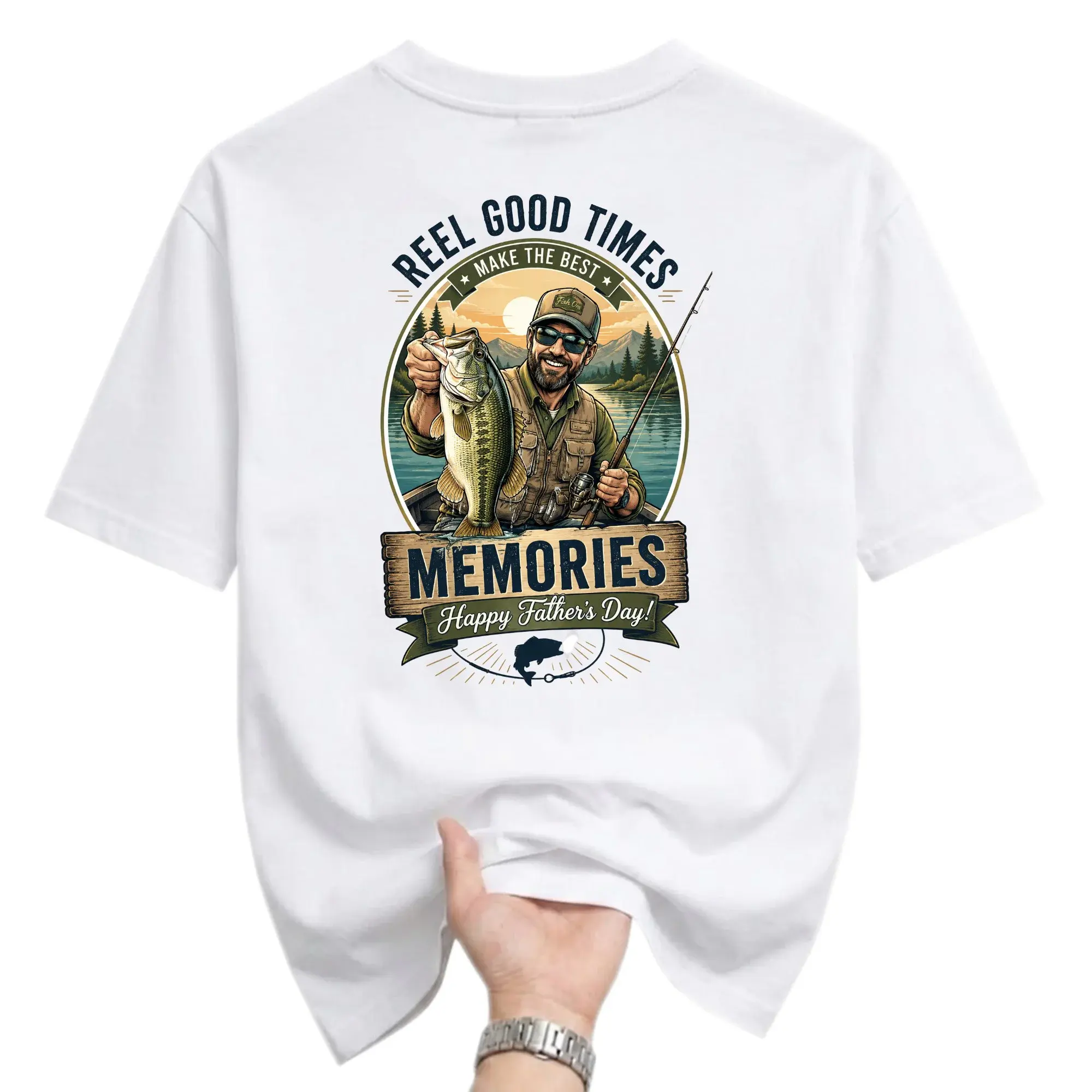 Graphic Tee Reel Good Times Fishing Design Unisex Crew Neck Shirt Comfortable Cotton Casual Outdoor Apparel Top