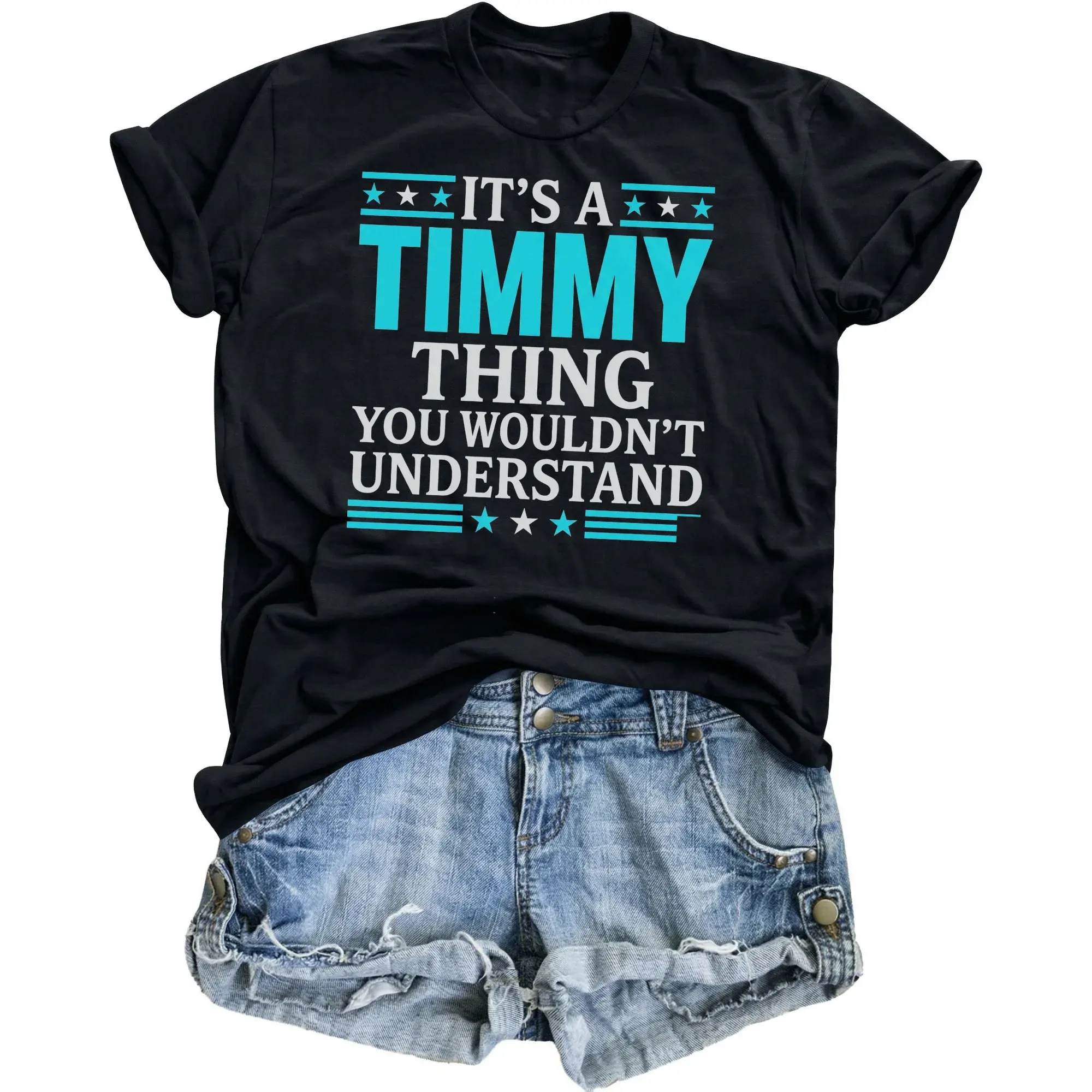 Funny Graphic Tee It's a Timmy Thing You Wouldn't Understand Unisex Crew Neck Casual Cotton Blend Short Sleeve Shirt