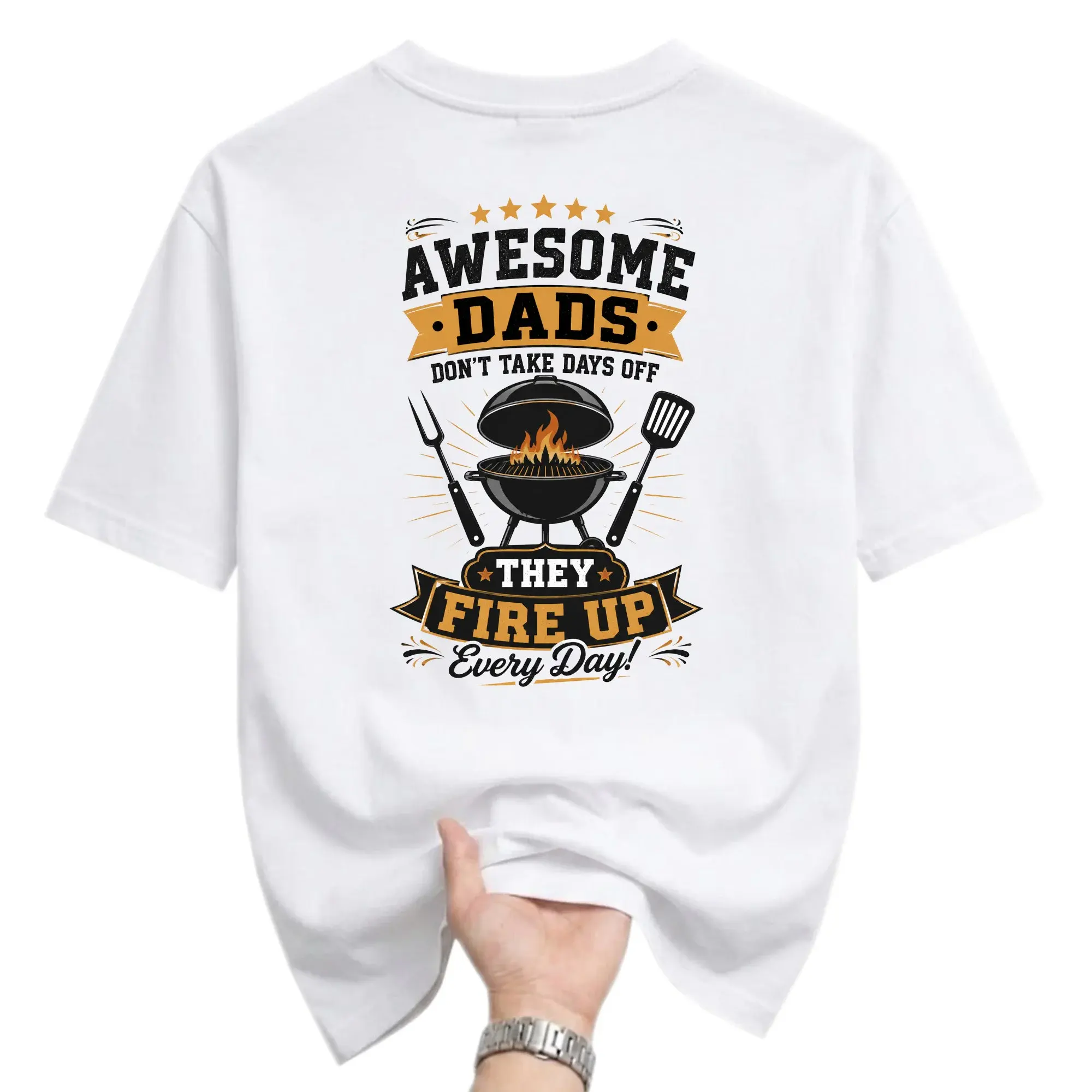 Funny Shirt Awesome Dads Dont Take Grill Graphic Tee Comfortable Everyday Casual Short Sleeve Cotton Top