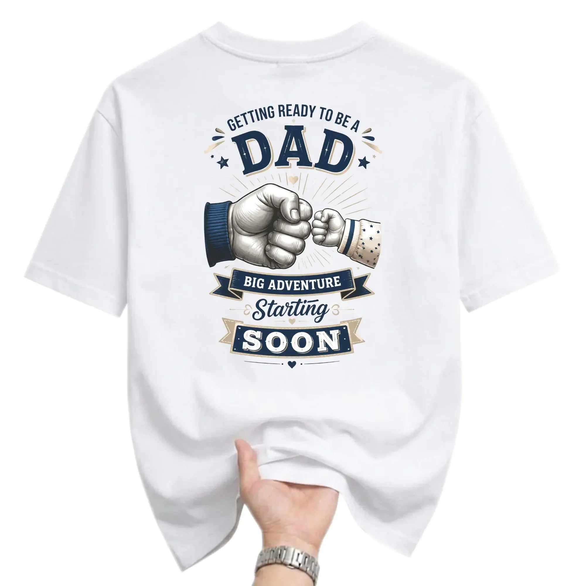 Funny Shirt Getting Ready to Be a Dad Graphic Tee Unisex Casual Crew Neck Apparel for Everyday Wear and Special Occasions