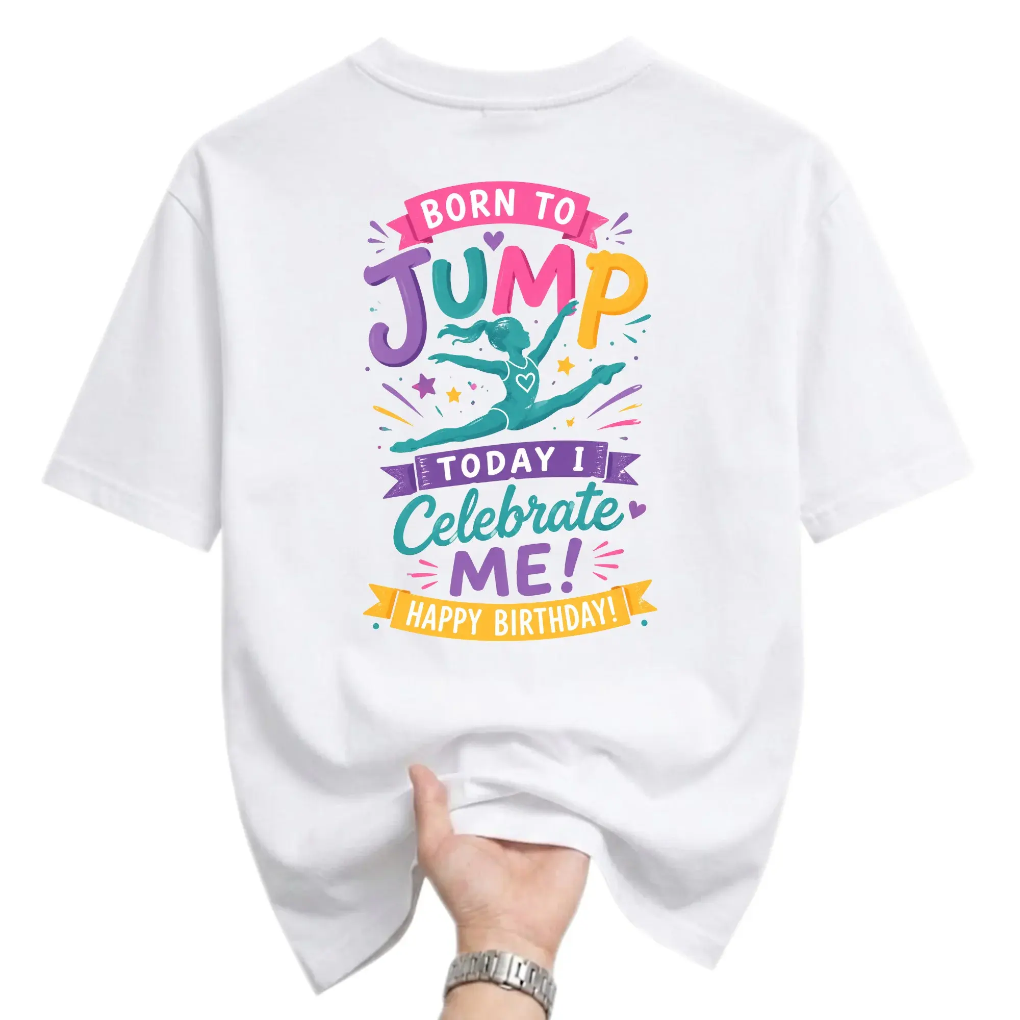 Graphic Tee Born to Gymnastics Shirt Unisex Cotton Blend Casual Apparel for Sporty Self Expression Birthday Gift
