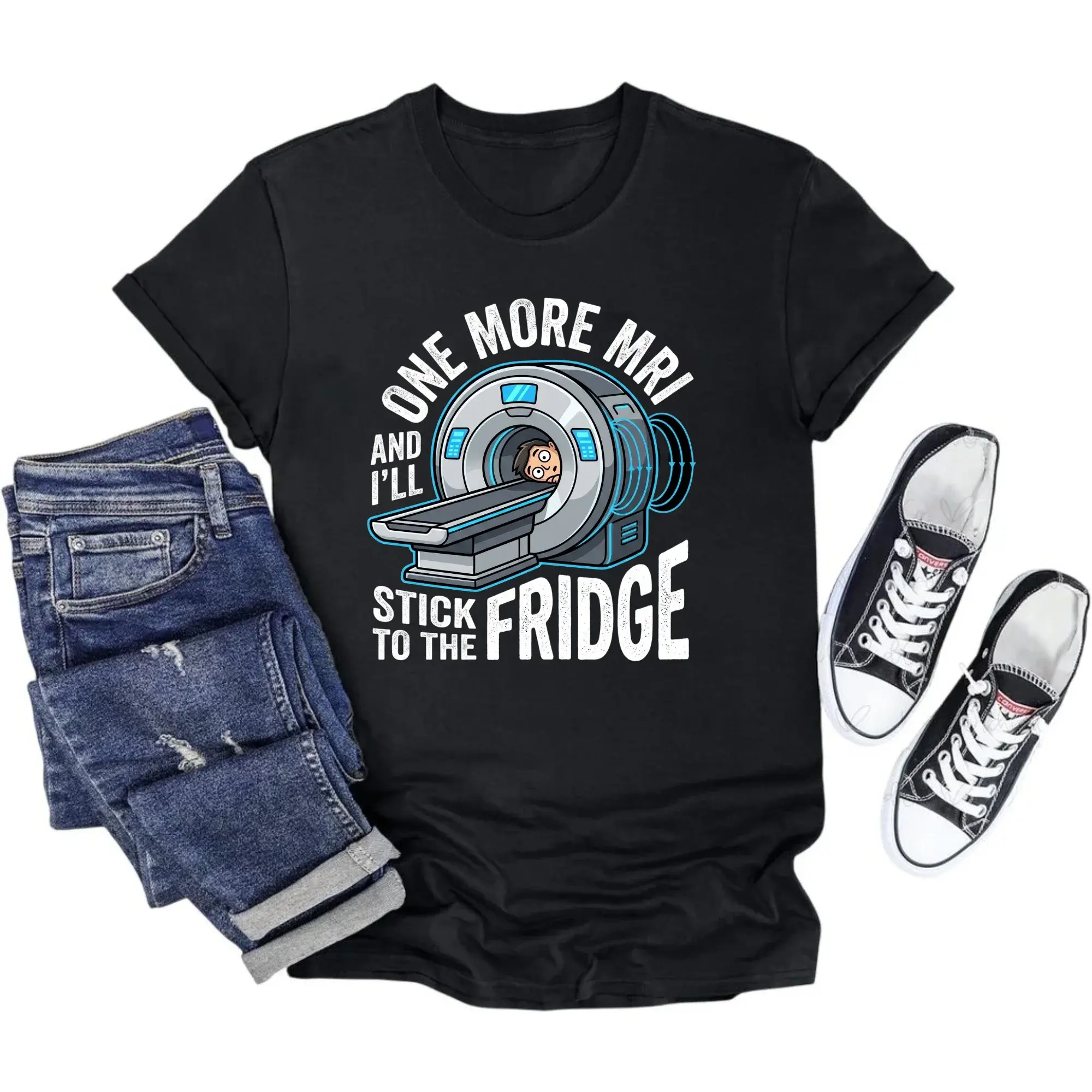 Funny Mri Medical Professional Graphic Tee Unisex Cotton Crew Neck Short Sleeve Casual Shirt for Radiology
