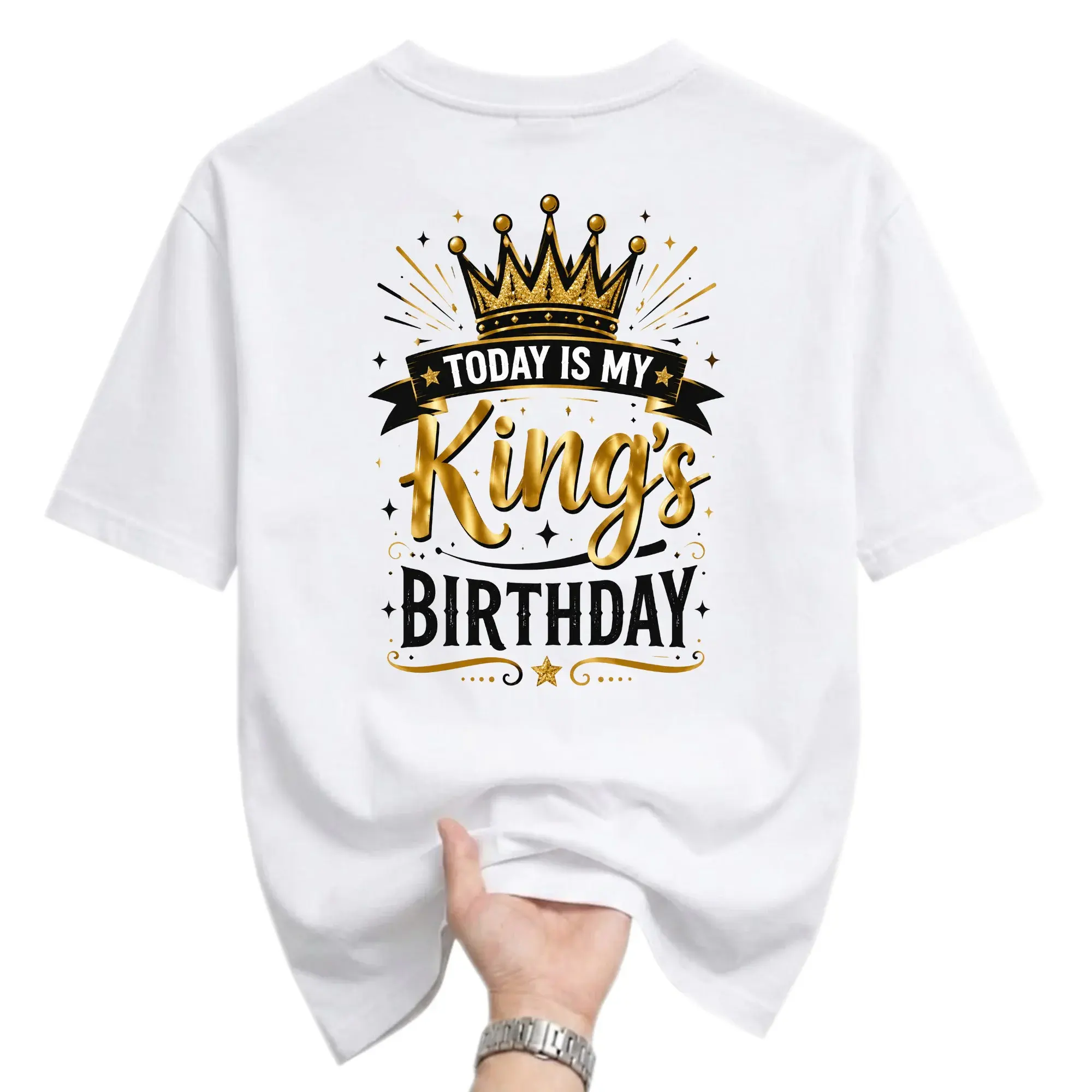 Funny Shirt Today Is My Birthday Graphic Tee Unisex Crew Neck Apparel for Casual Wear and Celebrations