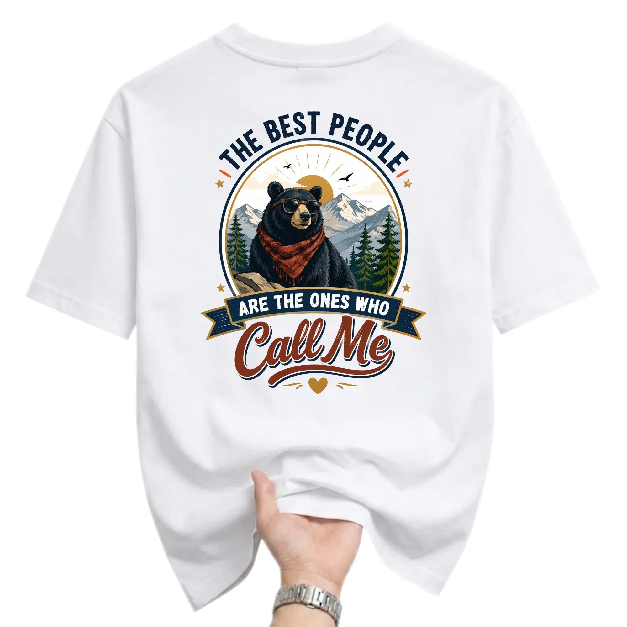 Funny Shirt the Best People Are Ones Who Call Me Graphic Tee Wearing Sunglasses Unisex Casual Crew Neck Top