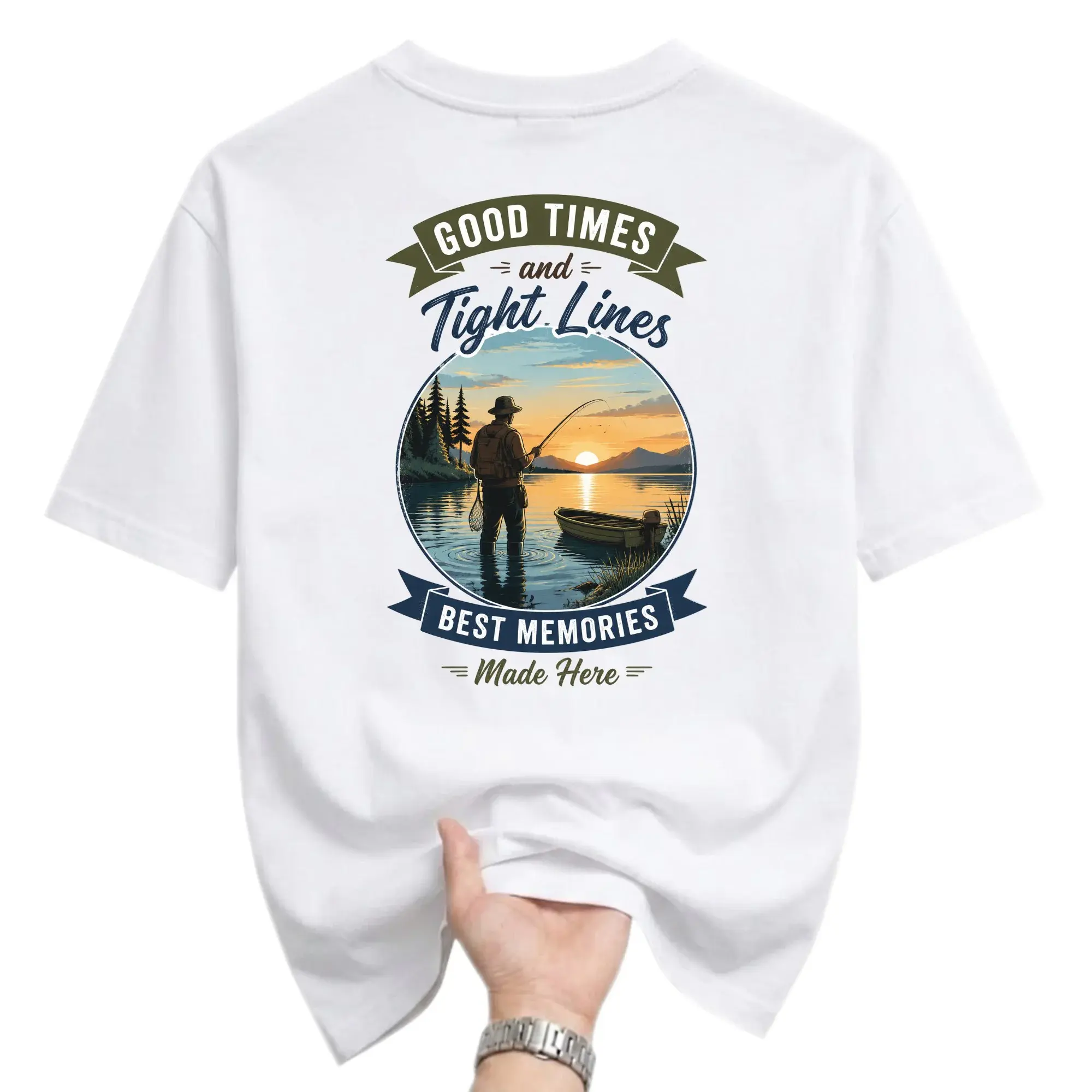 T-shirt Good Times and Graphic Tee Fishing Themed Fisherman Apparel for Casual Wear Everyday Outdoors Style