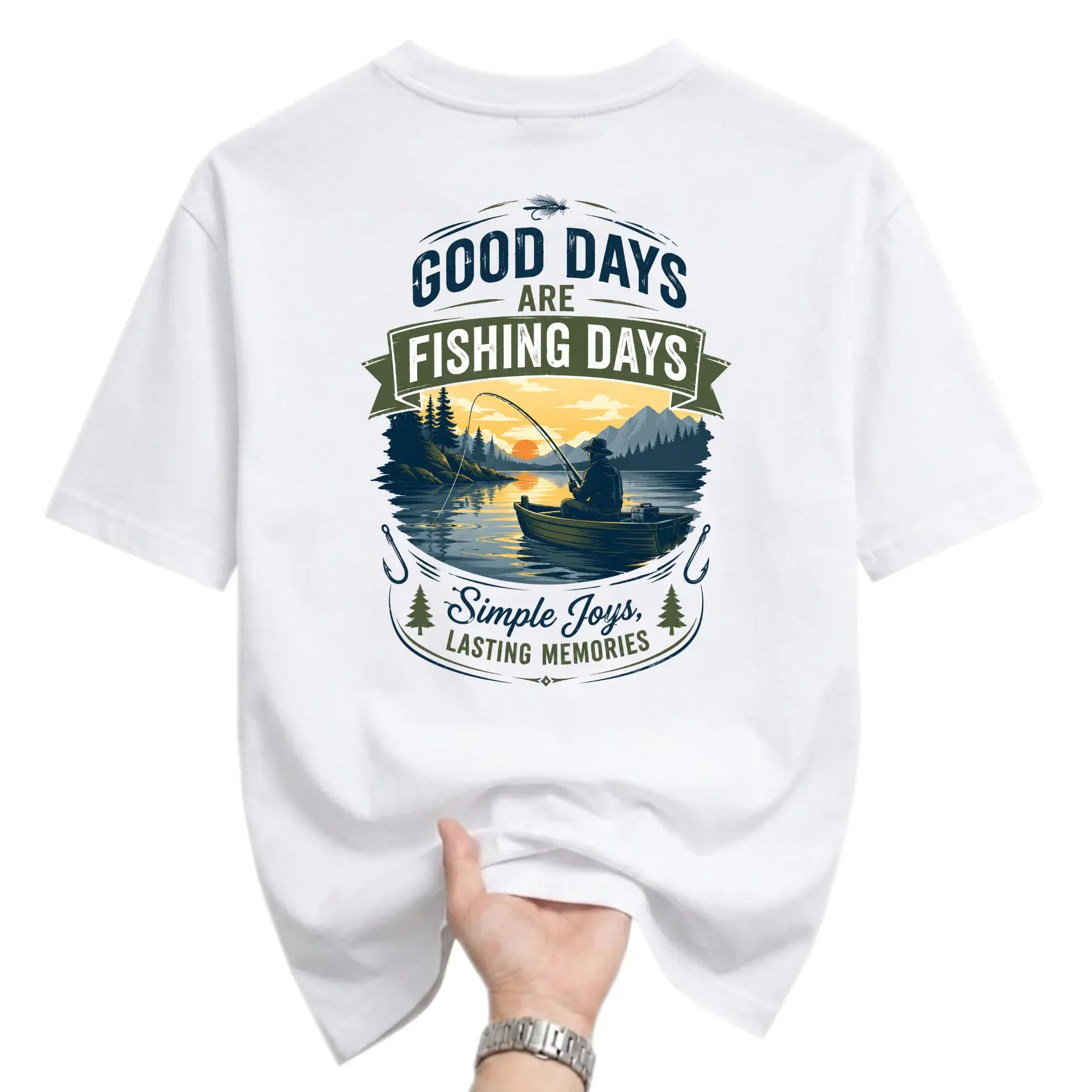 Funny Shirt Good Days Are Fishing Graphic Tee Outdoor Wilderness Lover Apparel Unisex Crew Neck Short Sleeve