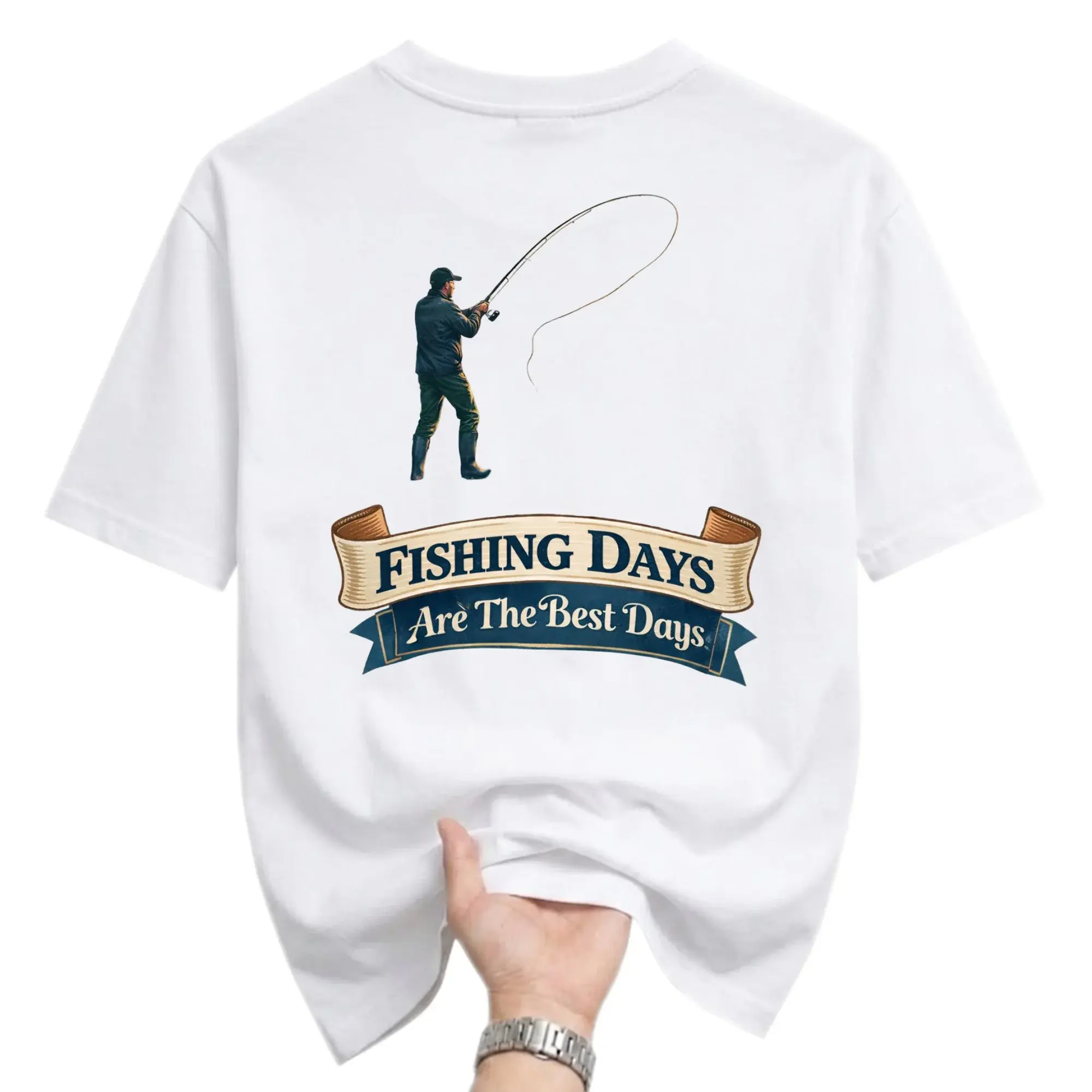 Graphic Tee Fishing Days Are the Best Unisex Cotton Casual Crew Neck Short Sleeve Shirt for Outdoor Enthusiasts
