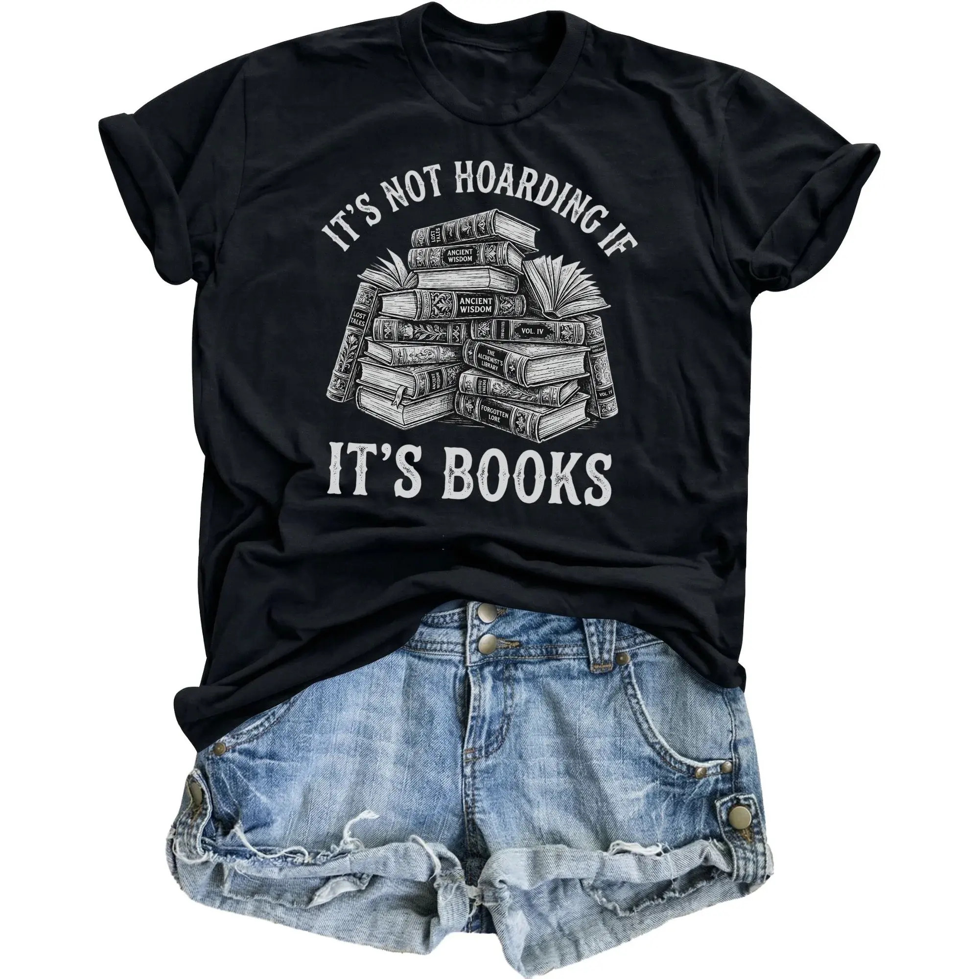 Graphic Tee Funny Book Lover T-Shirt for Readers and Librarians Casual Literary Inspired Unisex Short Sleeve Shirt