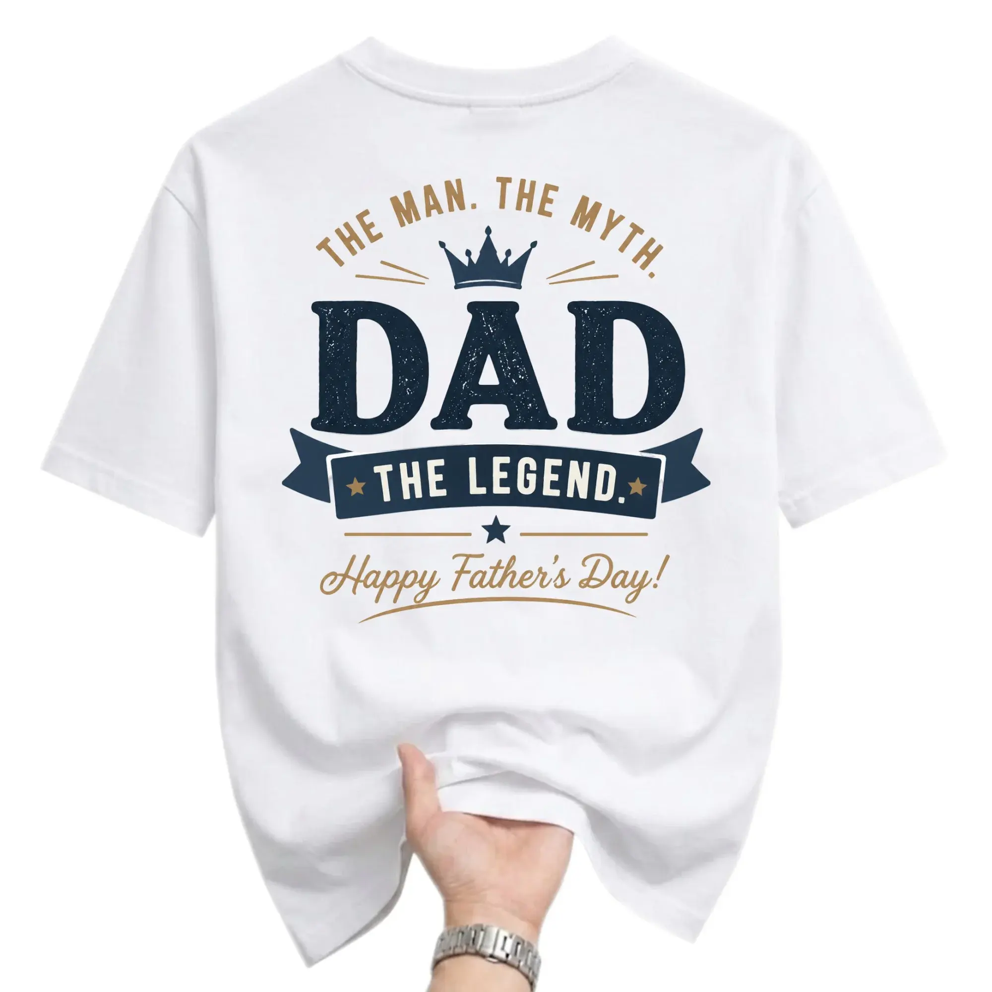 Funny Shirt the Man Myth Dad Legend Graphic Tee Unisex Casual Crew Neck Comfortable Cotton Blend Everyday Top