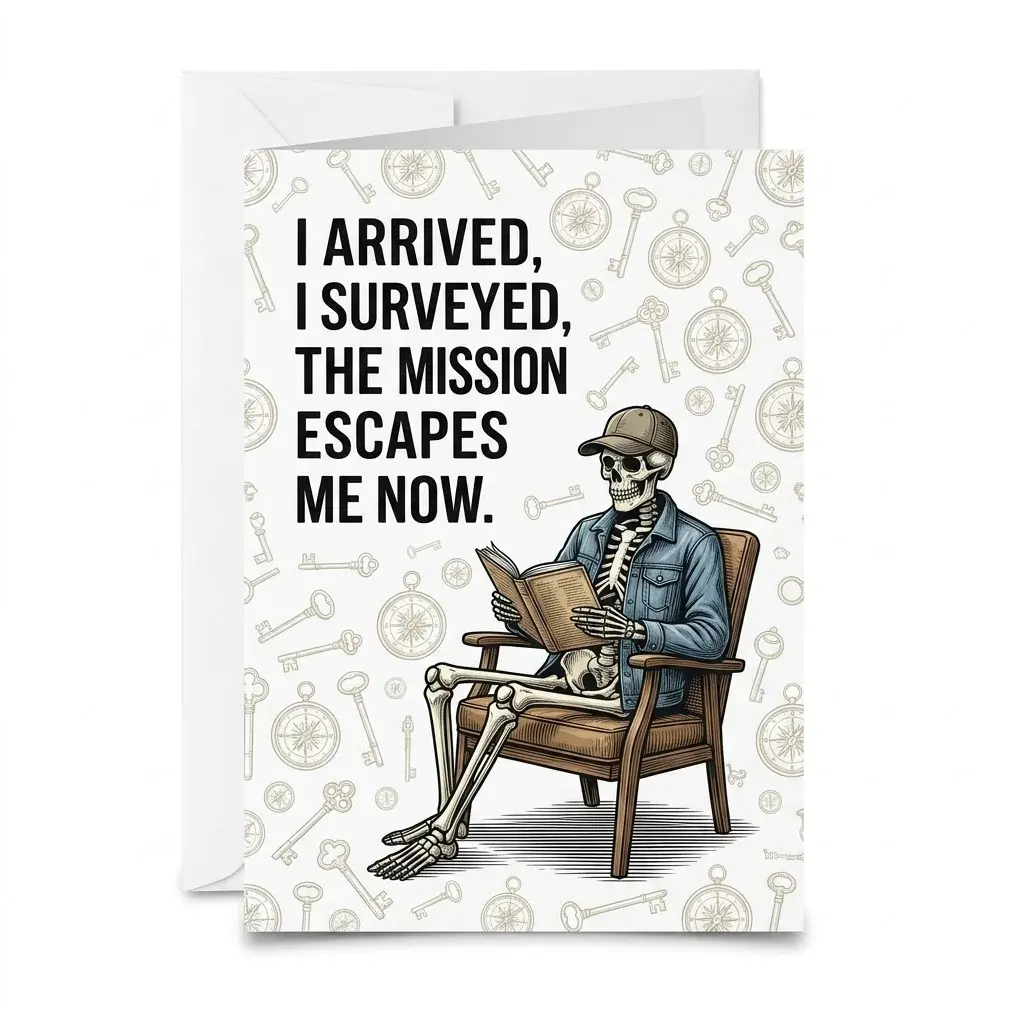 Skeleton Reading Book Vintage Style Black T-Shirt