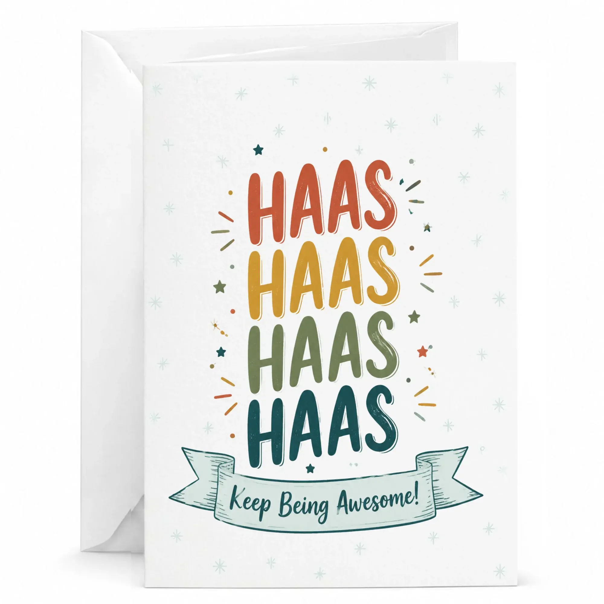 Funny Greeting Card Keep Being Awesome Encouragement Note for Friends and Loved Ones with Included White Envelope