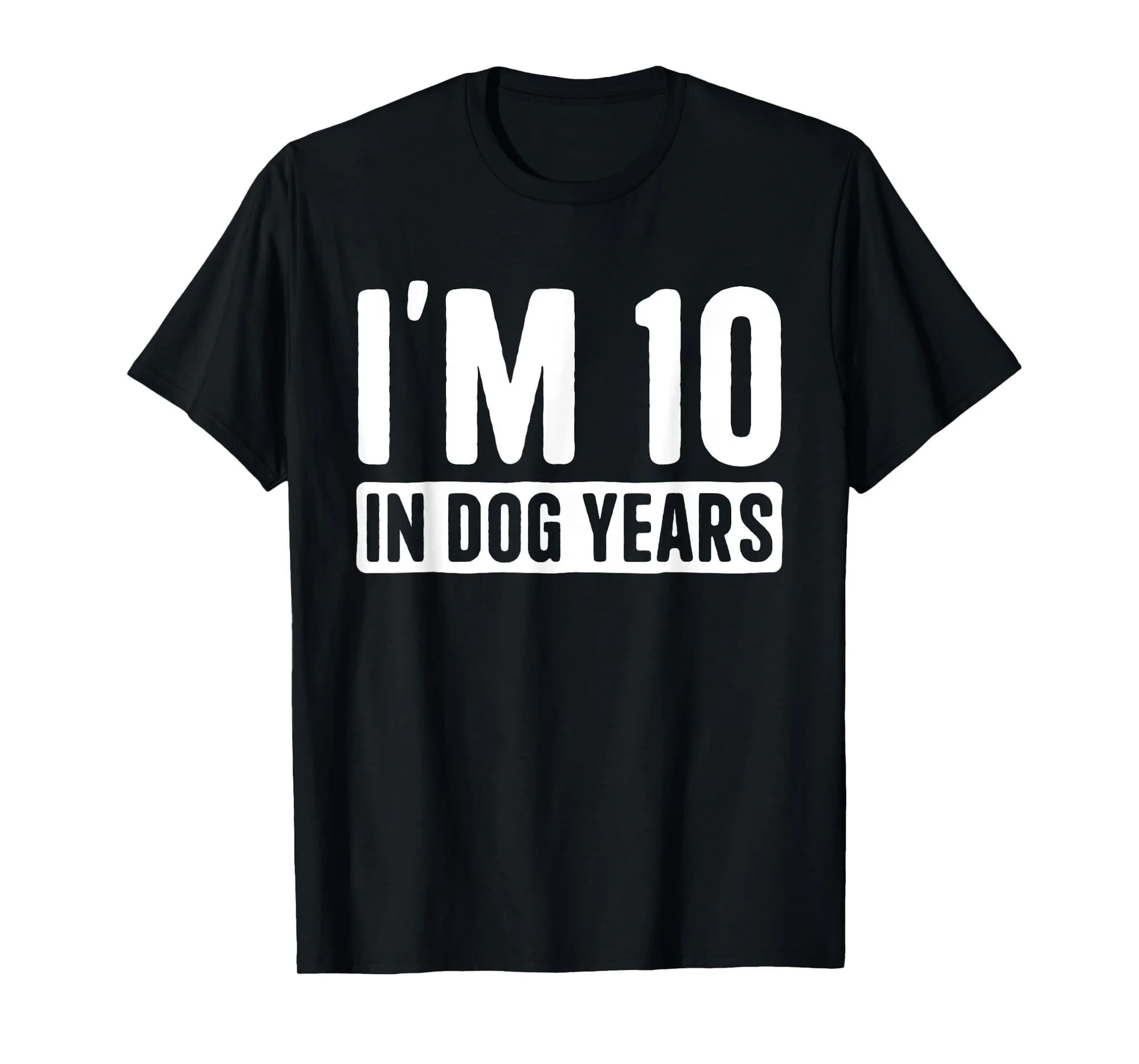 I'm 10 in Dog Years 70 Grandma Grandpa 70th Birthday T-Shirt