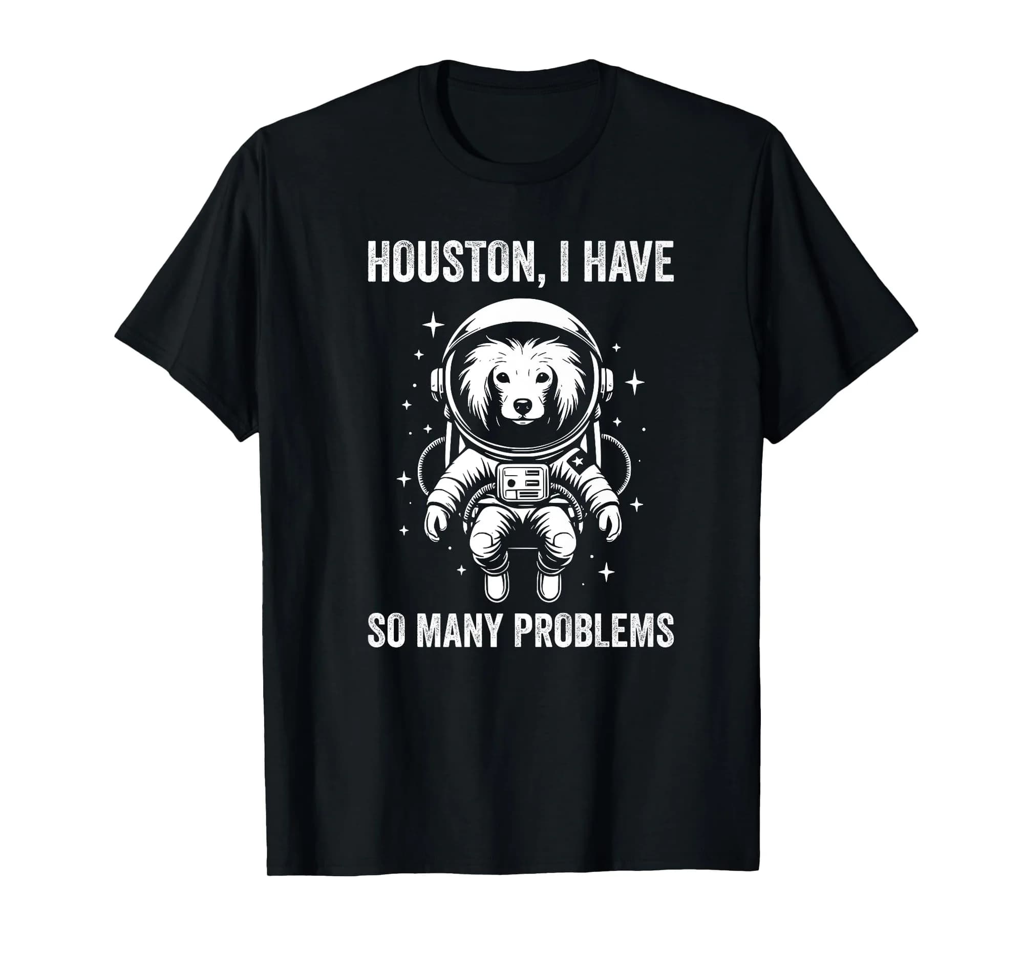 Dog Dad Mom Space - Houston Problem Chinese Crested Premium T-Shirt