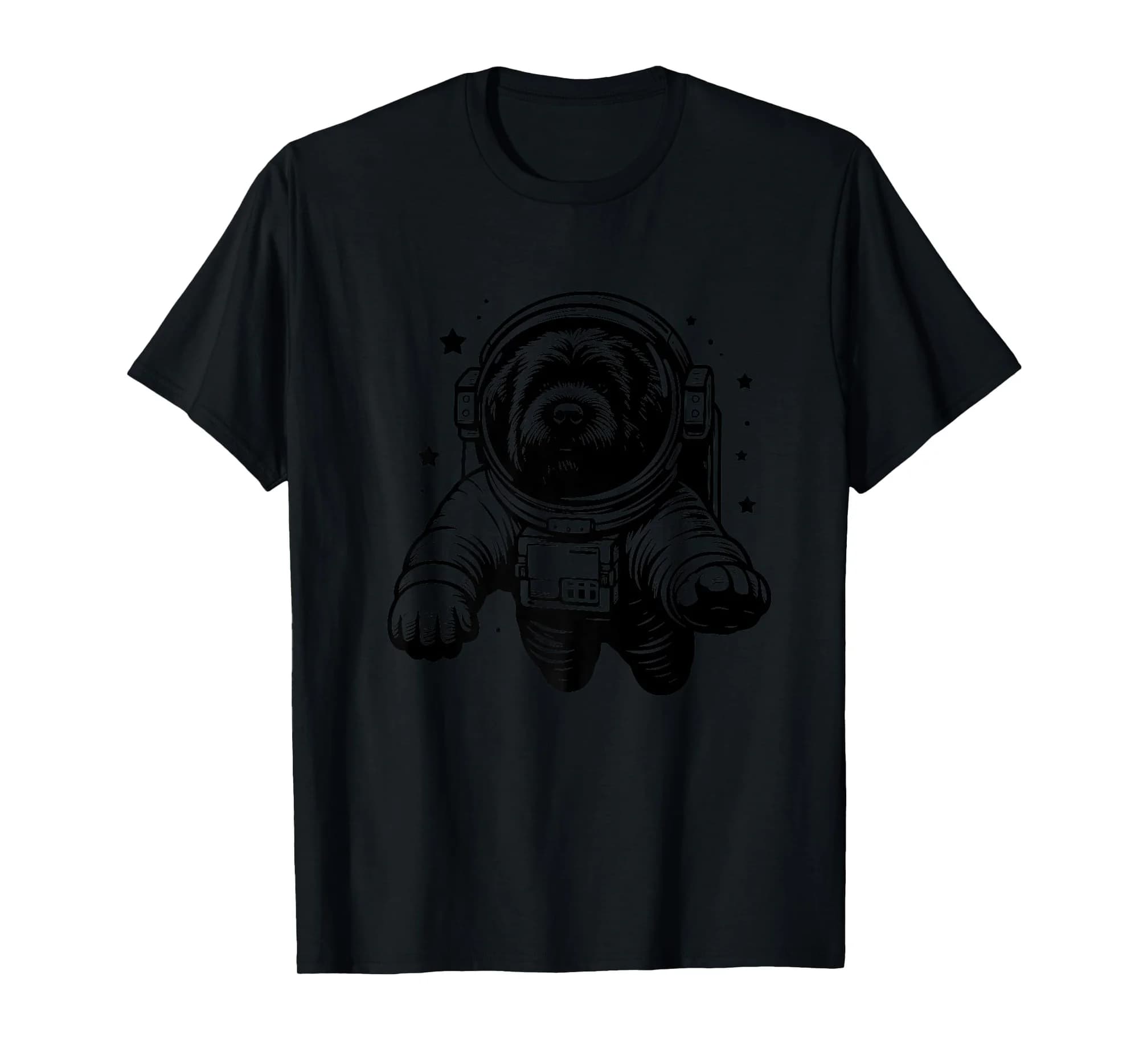 Dog Dad Mom Space - Astronaut Bouviers Des Flandre Premium T-Shirt