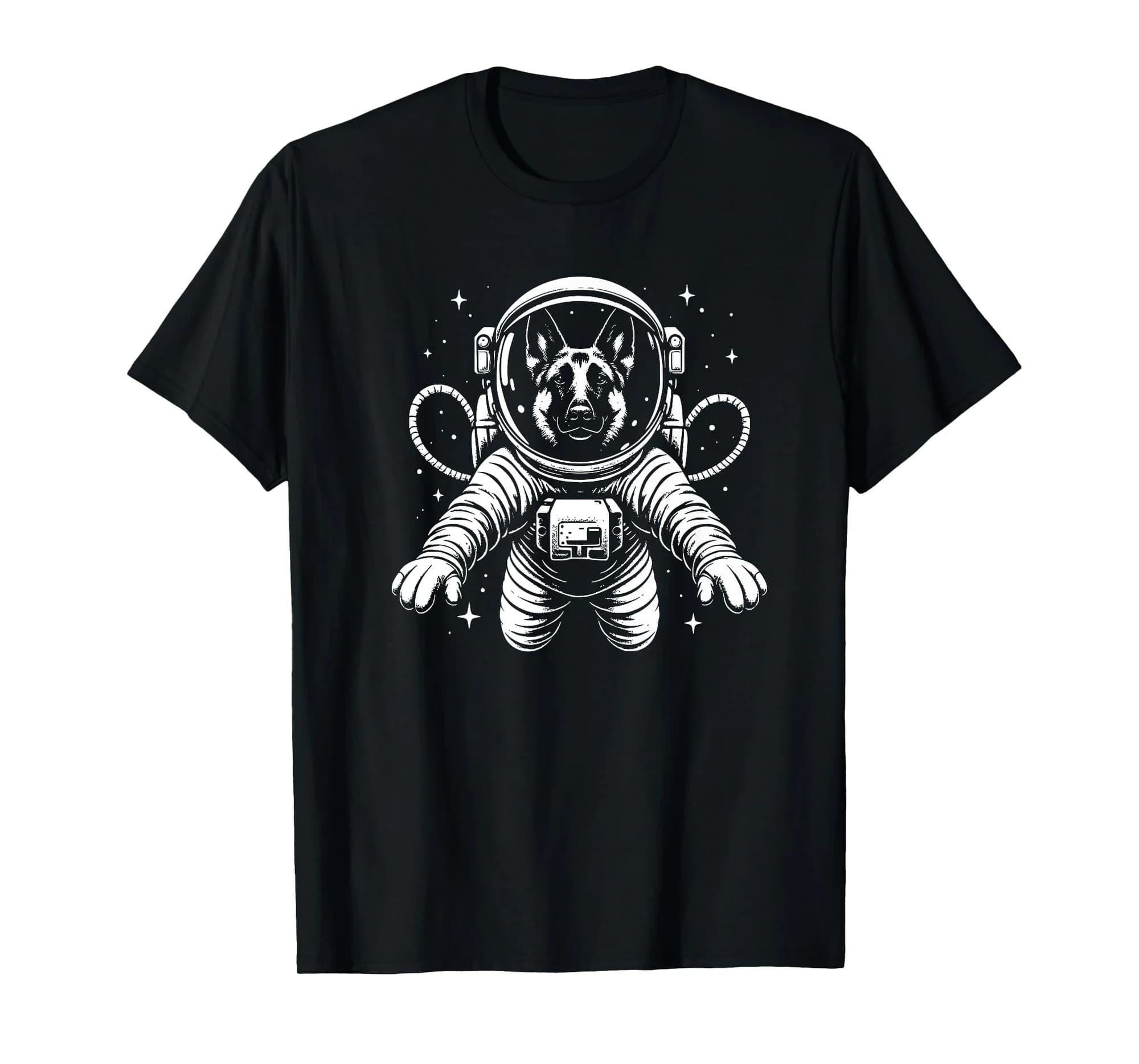 Dog Dad Mom Space - Astronaut Dutch Shepherd Premium T-Shirt