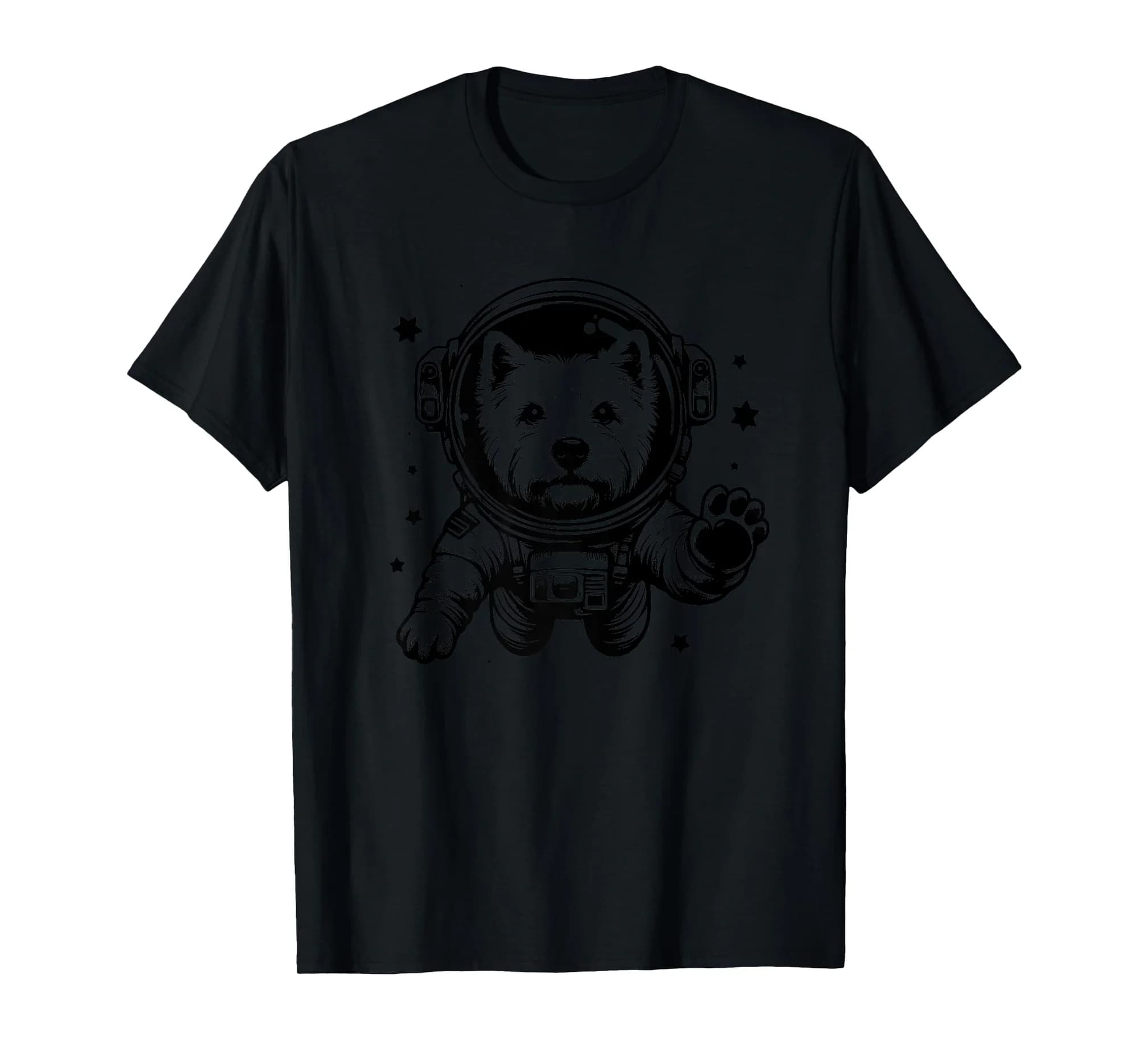 Dog Dad Mom Space - Astronaut West Highland Terrier Westie Premium T-Shirt
