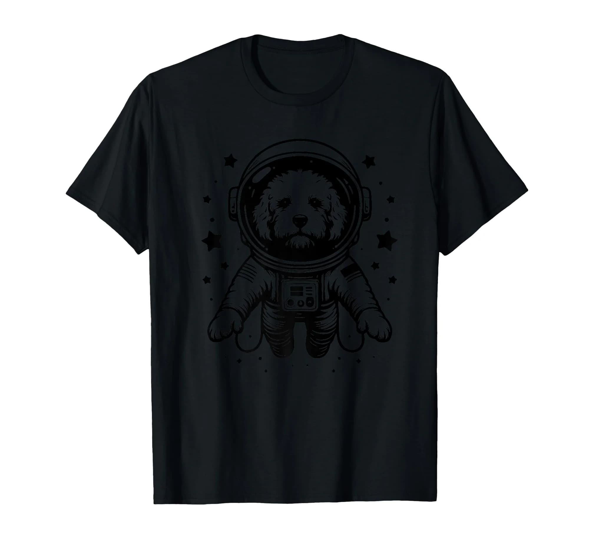 Dog Dad Mom Space - Astronaut Bordoodle Premium T-Shirt