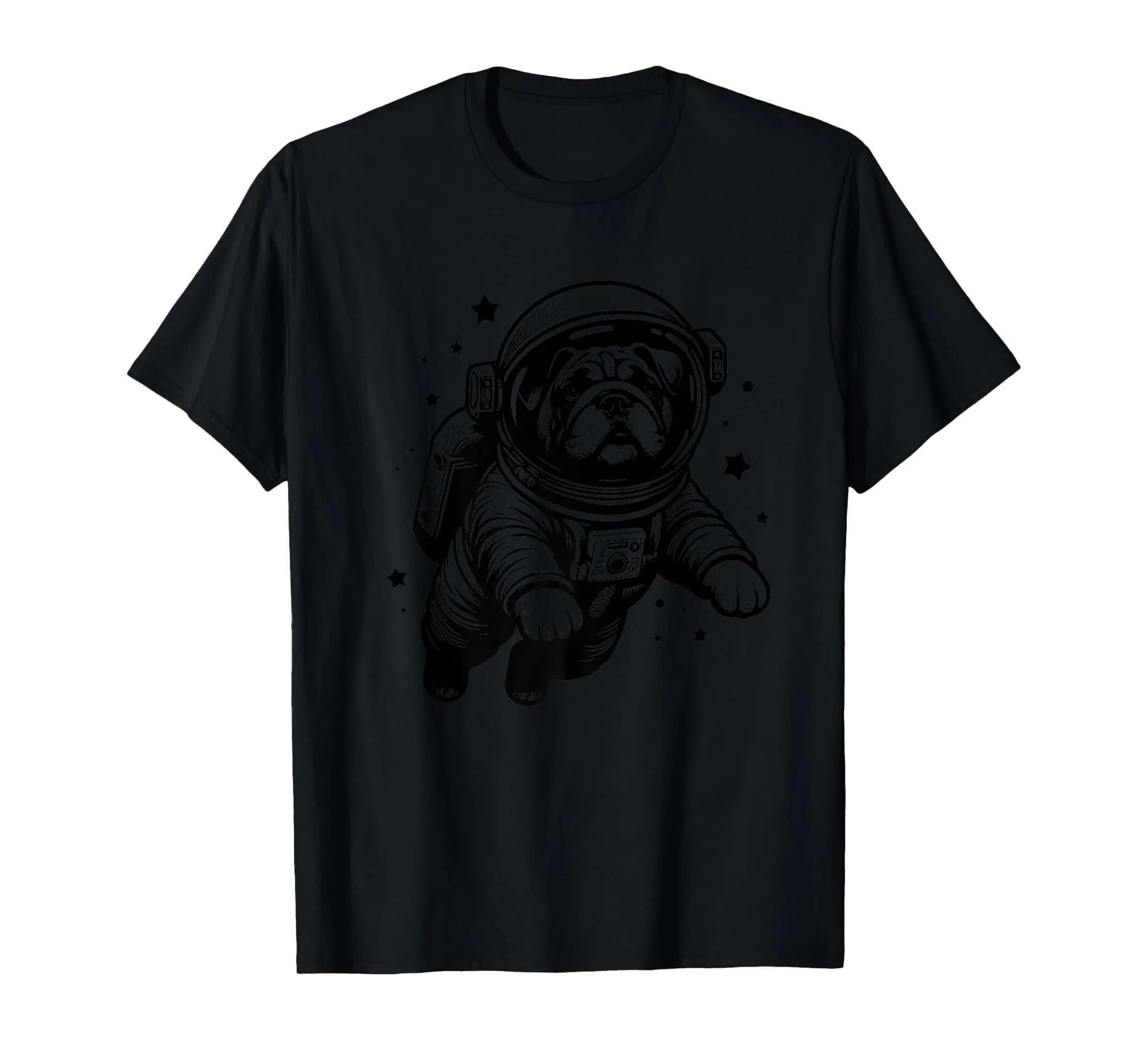 Dog Dad Mom Space - Astronaut Bullmastiff Premium T-Shirt