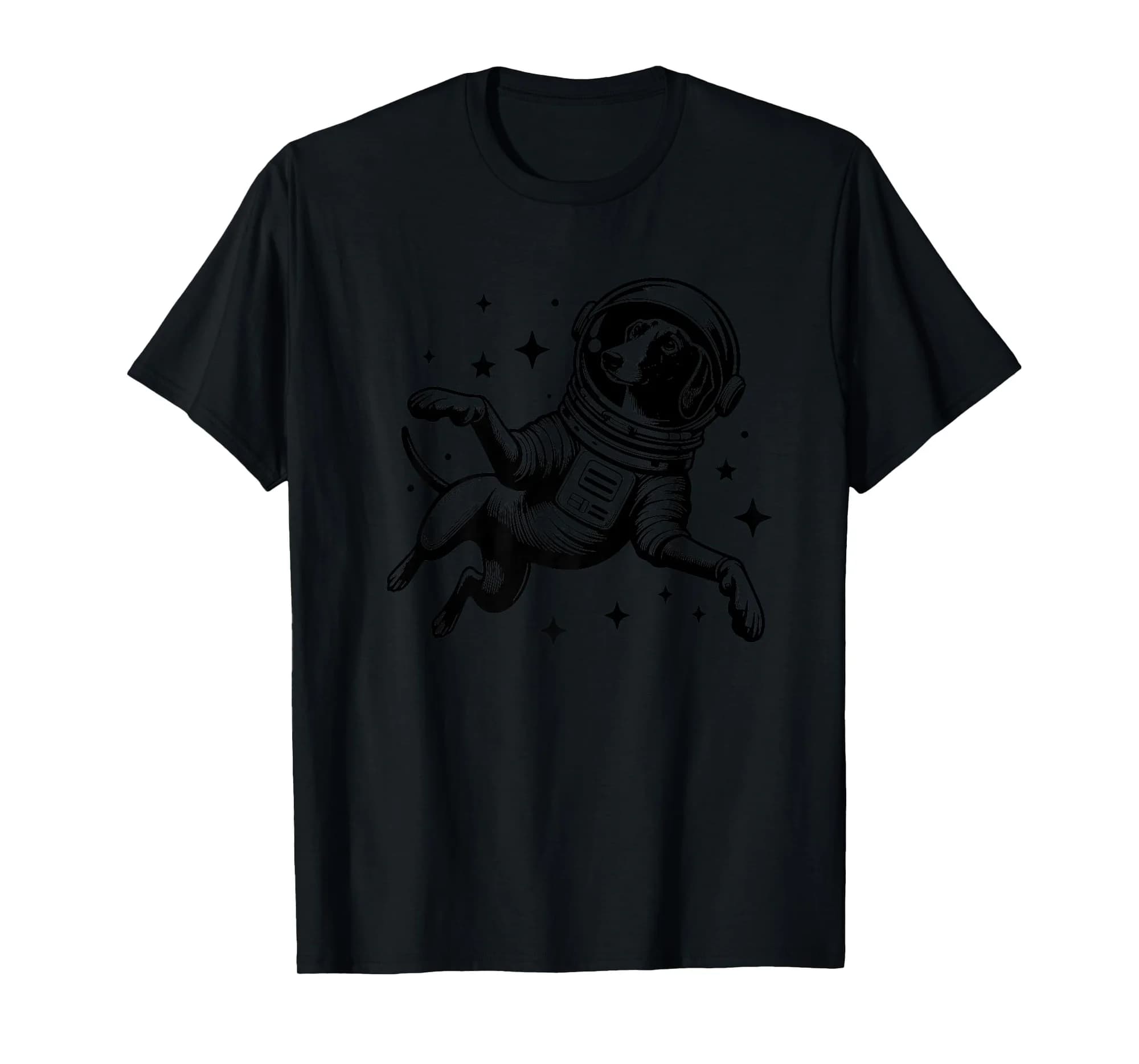 Dog Dad Mom Space - Astronaut Greyhound Premium T-Shirt
