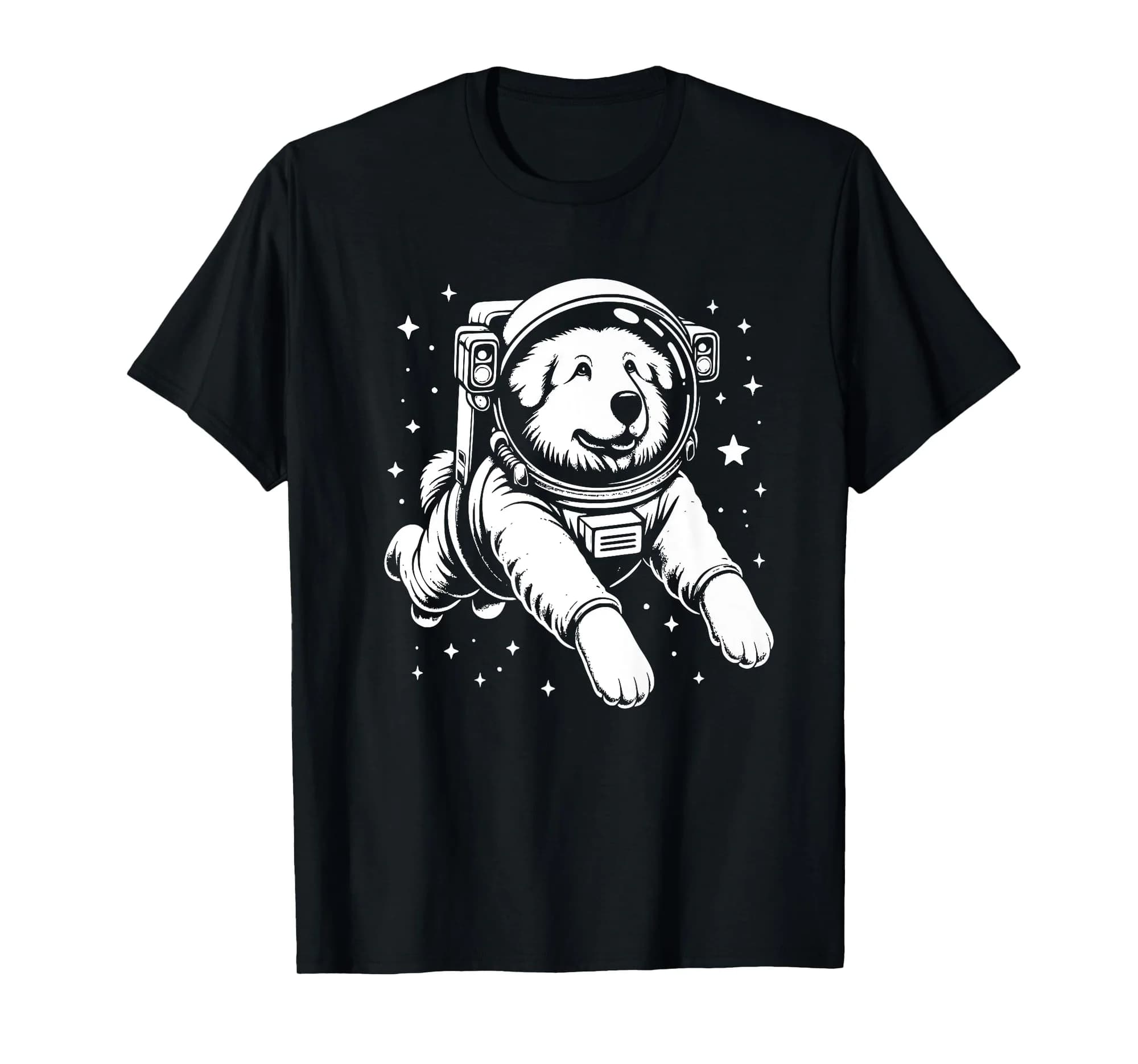 Dog Dad Mom Space - Astronaut Great Pyrenees Premium T-Shirt