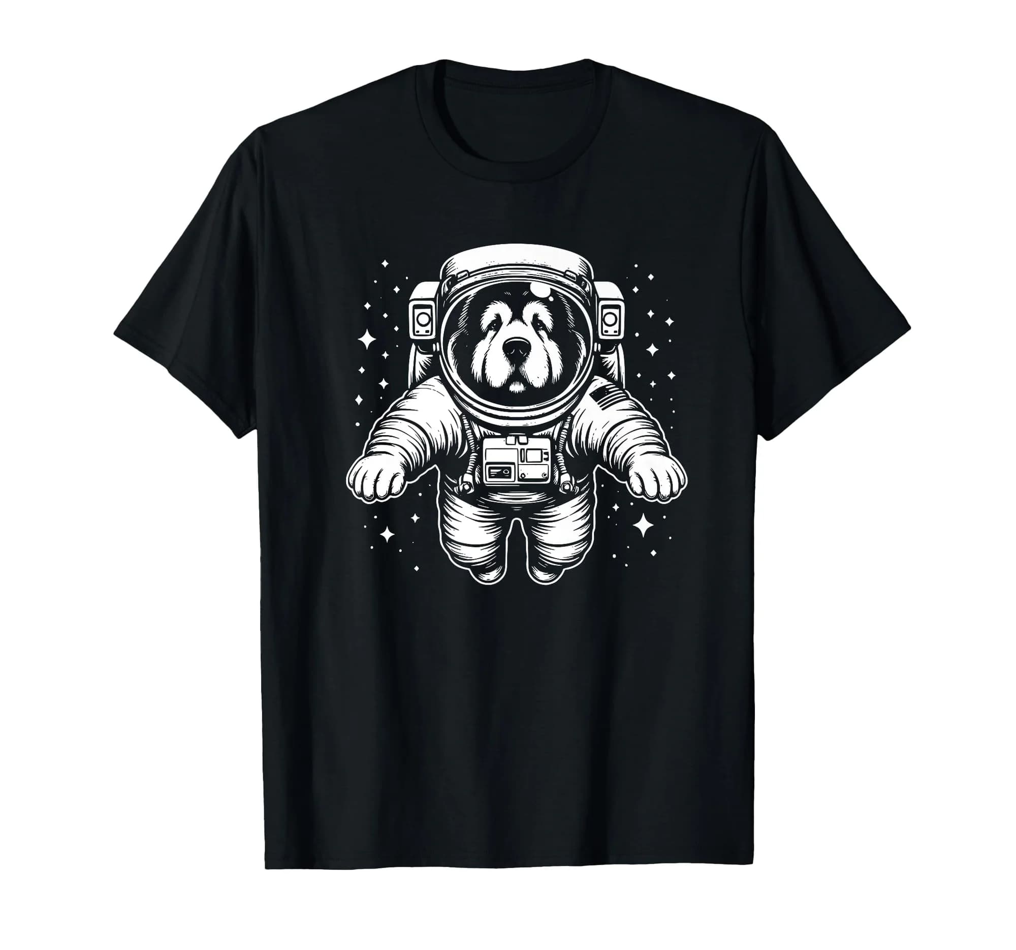 Dog Dad Mom Space - Astronaut Tibetan Mastiff Premium T-Shirt