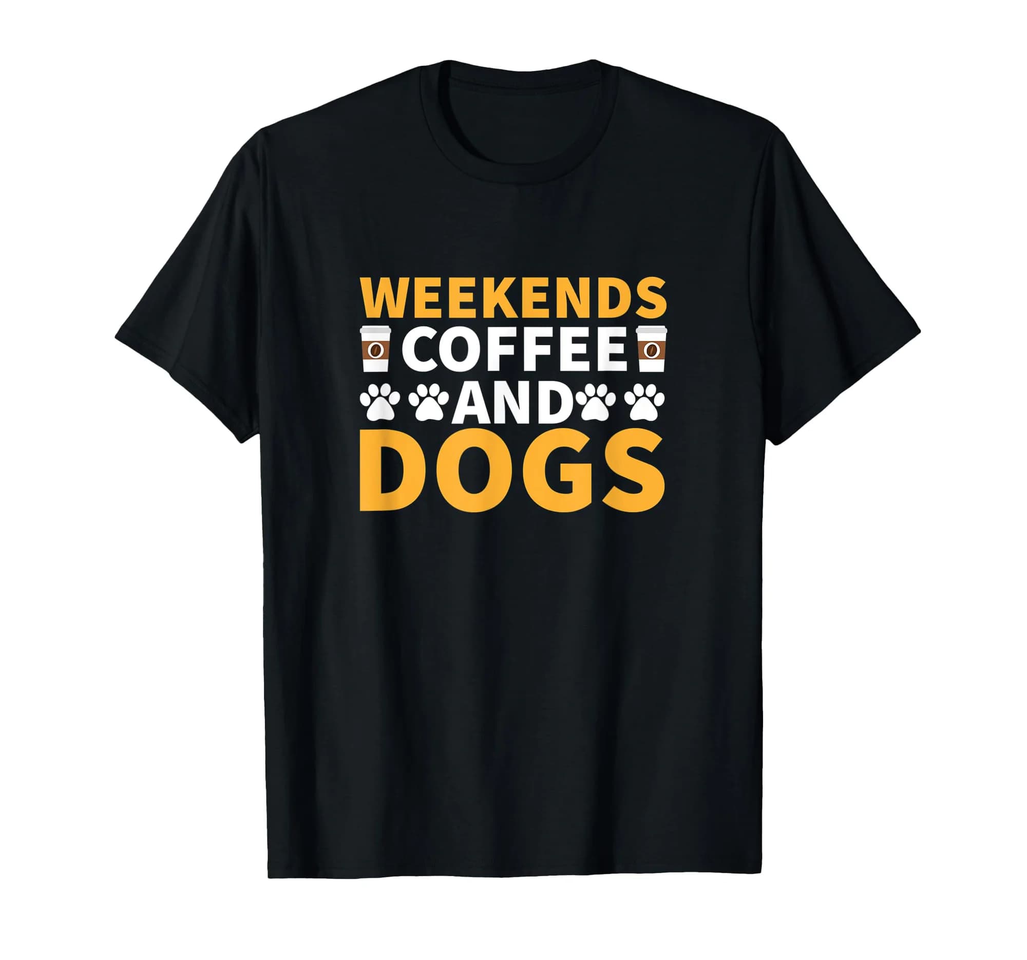 Weekends Coffee & Dogs Cute Caffeine Addict Dog Owner Gift T-Shirt