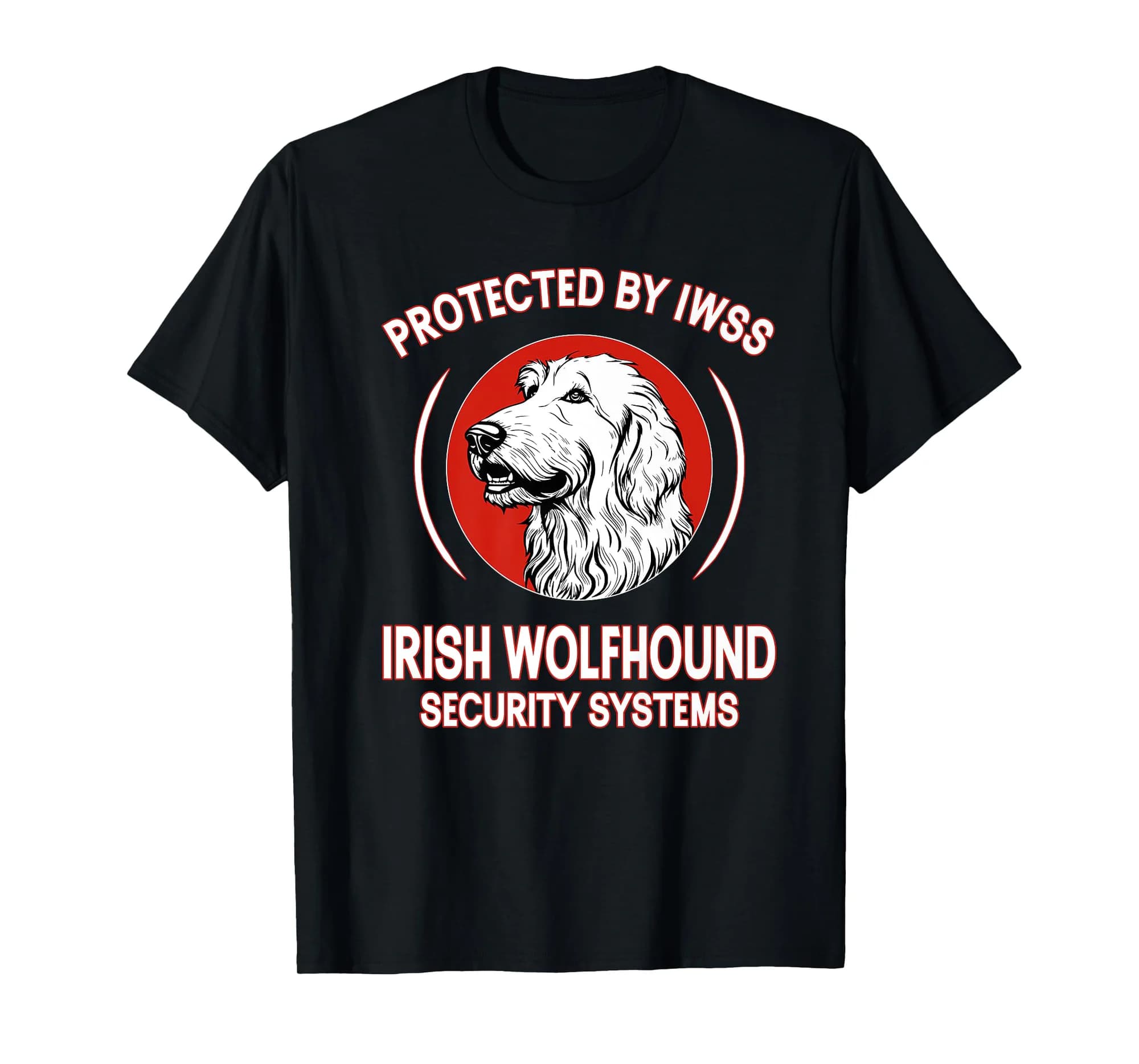Irish Greyhound Dogs Dad Protected By IWSS Irish Wolfhound Premium T-Shirt