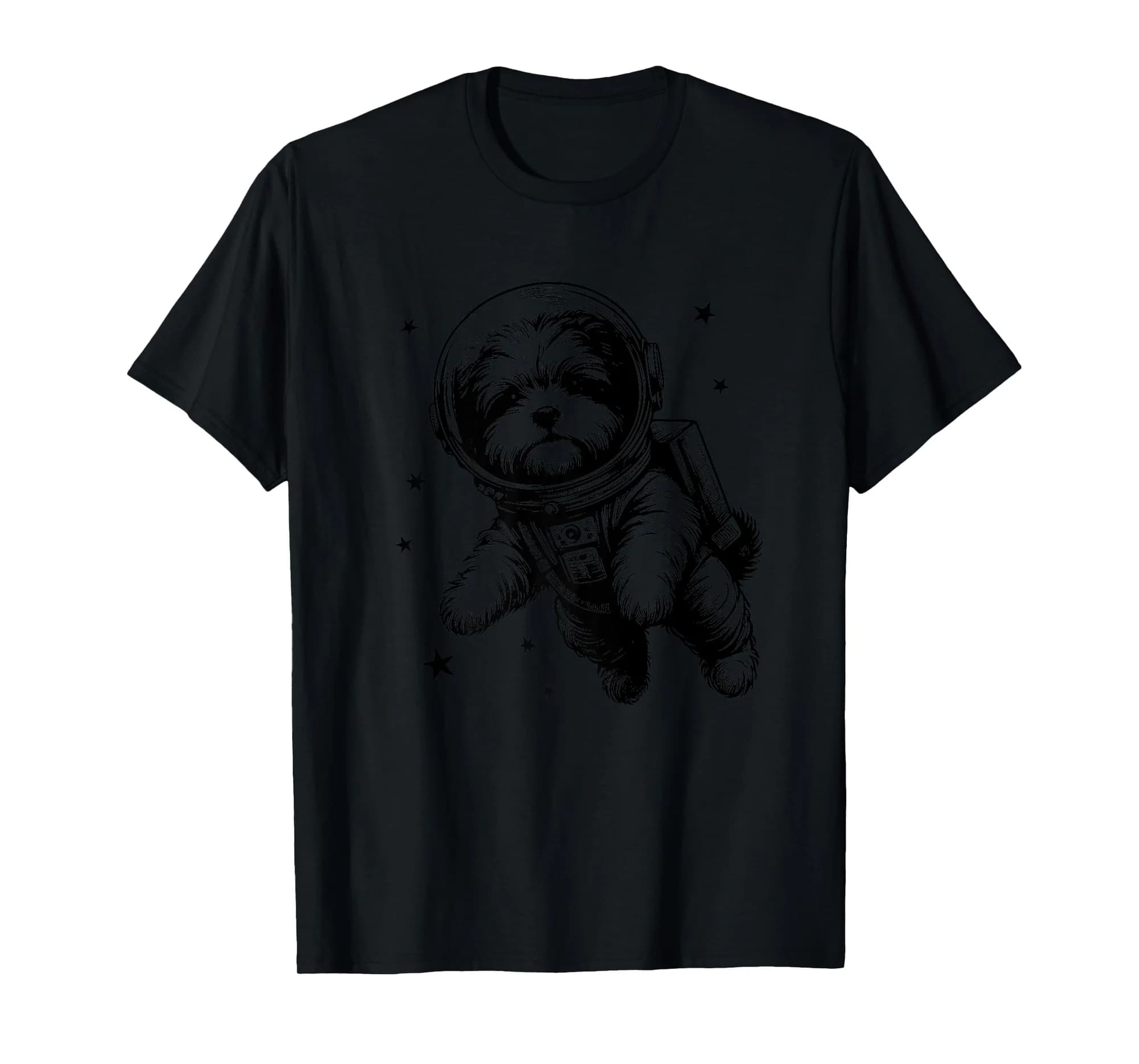 Dog Dad Mom Space - Astronaut Lowchen Premium T-Shirt