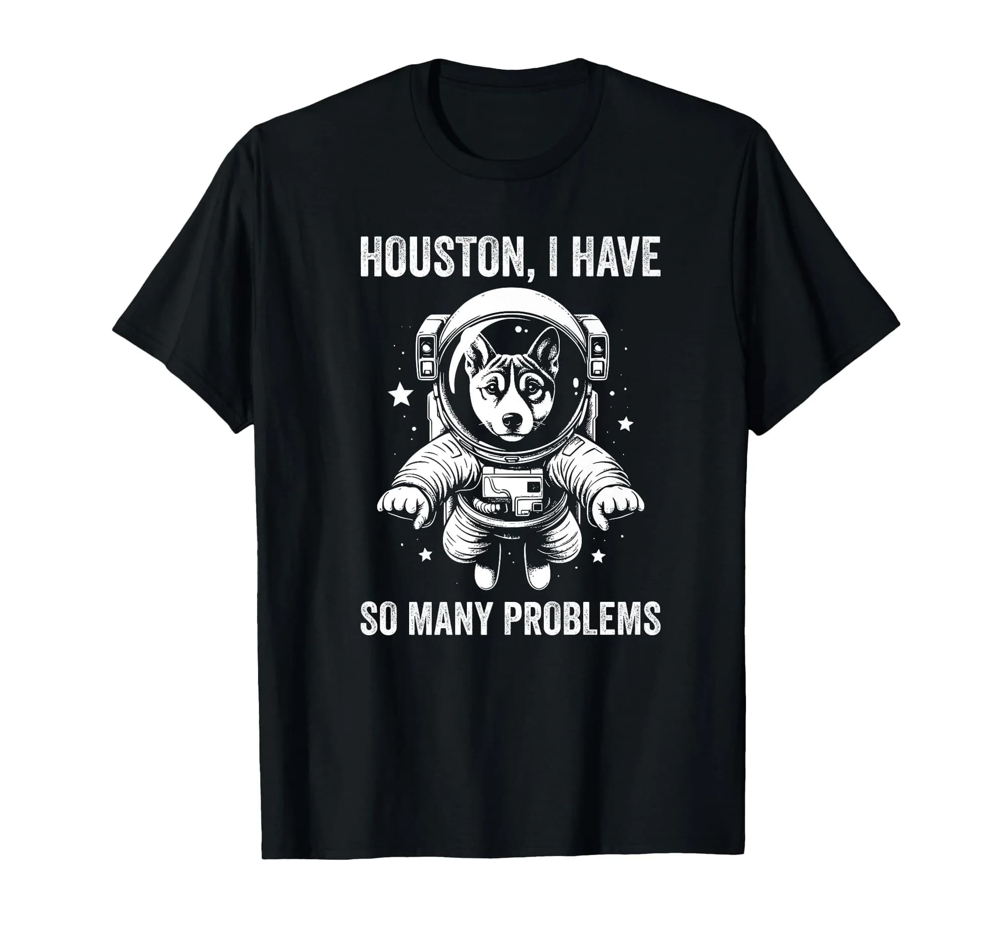 Dog Dad Mom Space - Houston Problem Basenji Premium T-Shirt