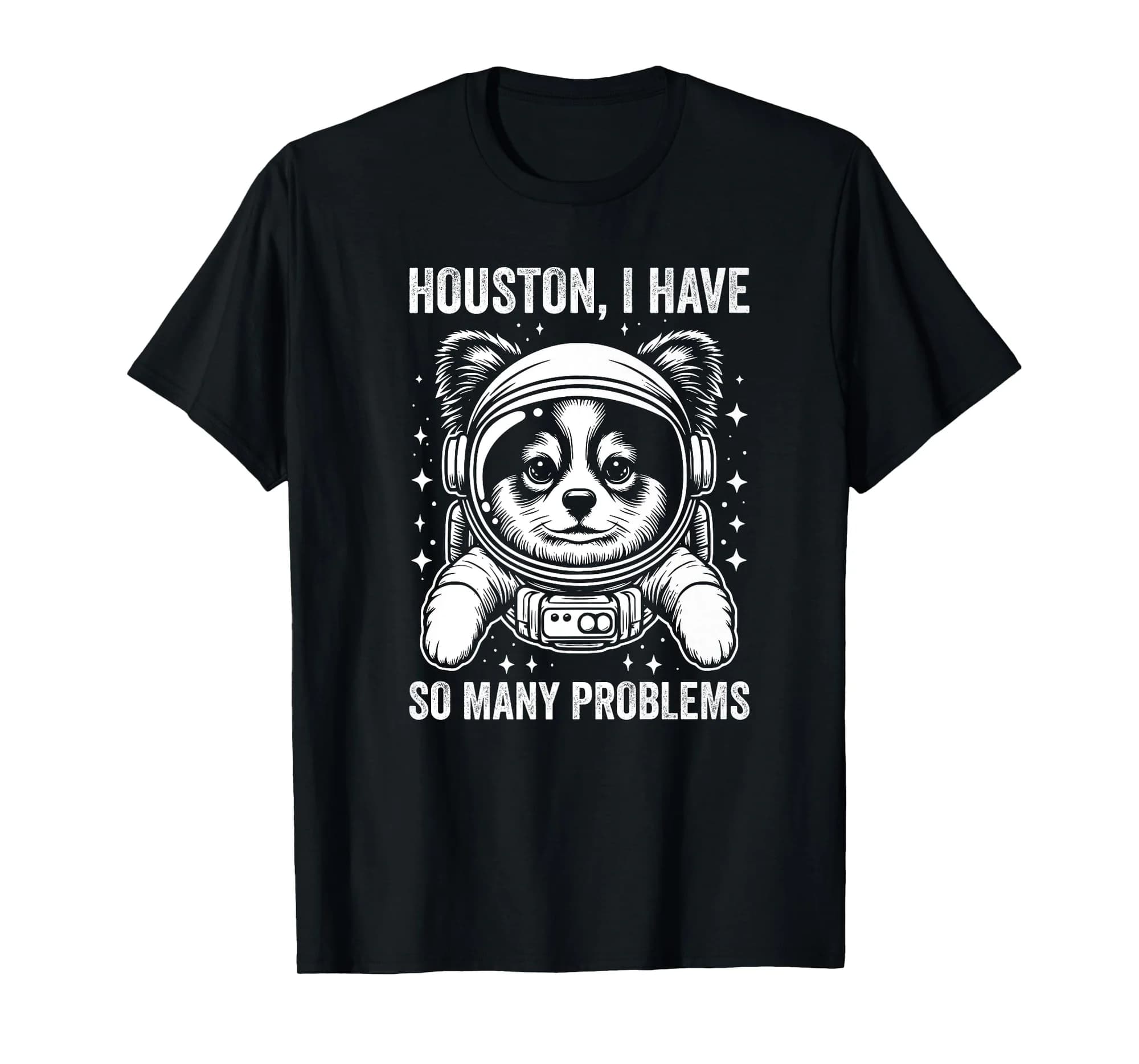 Dog Dad Mom Space - Houston Problem Papillon Premium T-Shirt