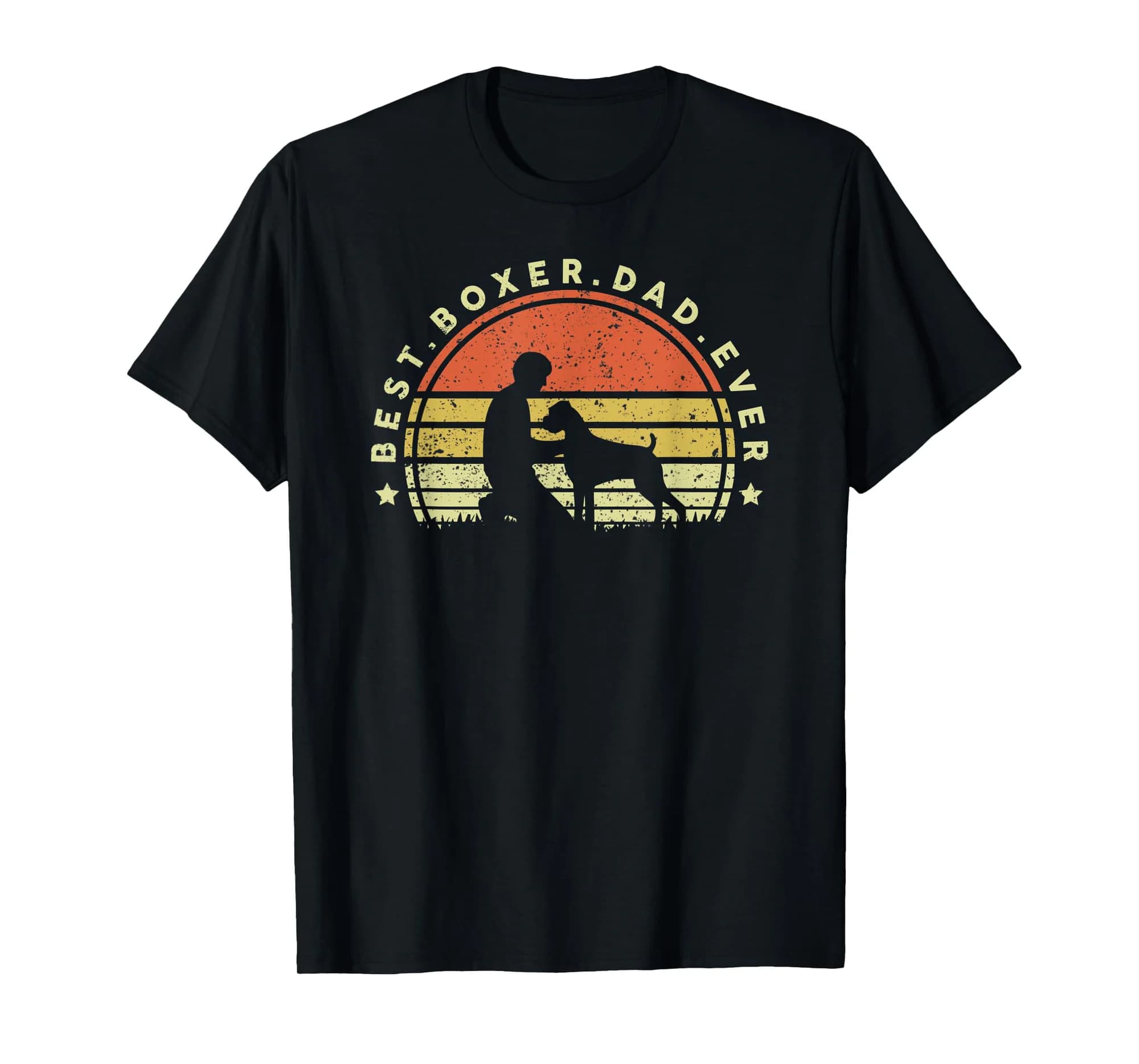 Mens Best Boxer Dad Ever T Shirt Funny Vintage Love Fathers Day T-Shirt