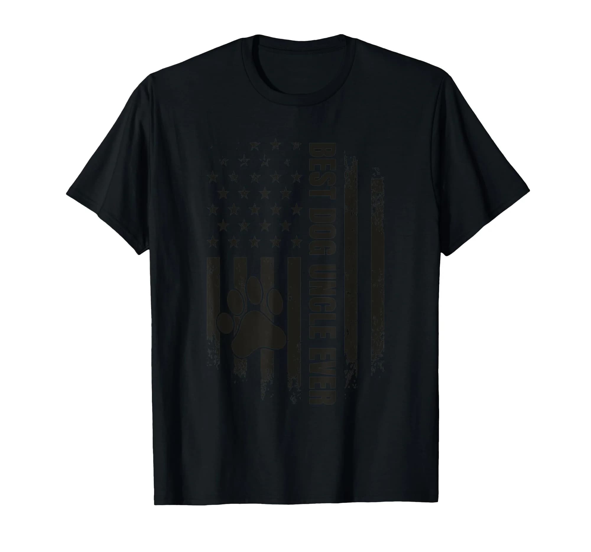 Best Dog Uncle Ever American USA Flag Dog Lover Owner T-Shirt