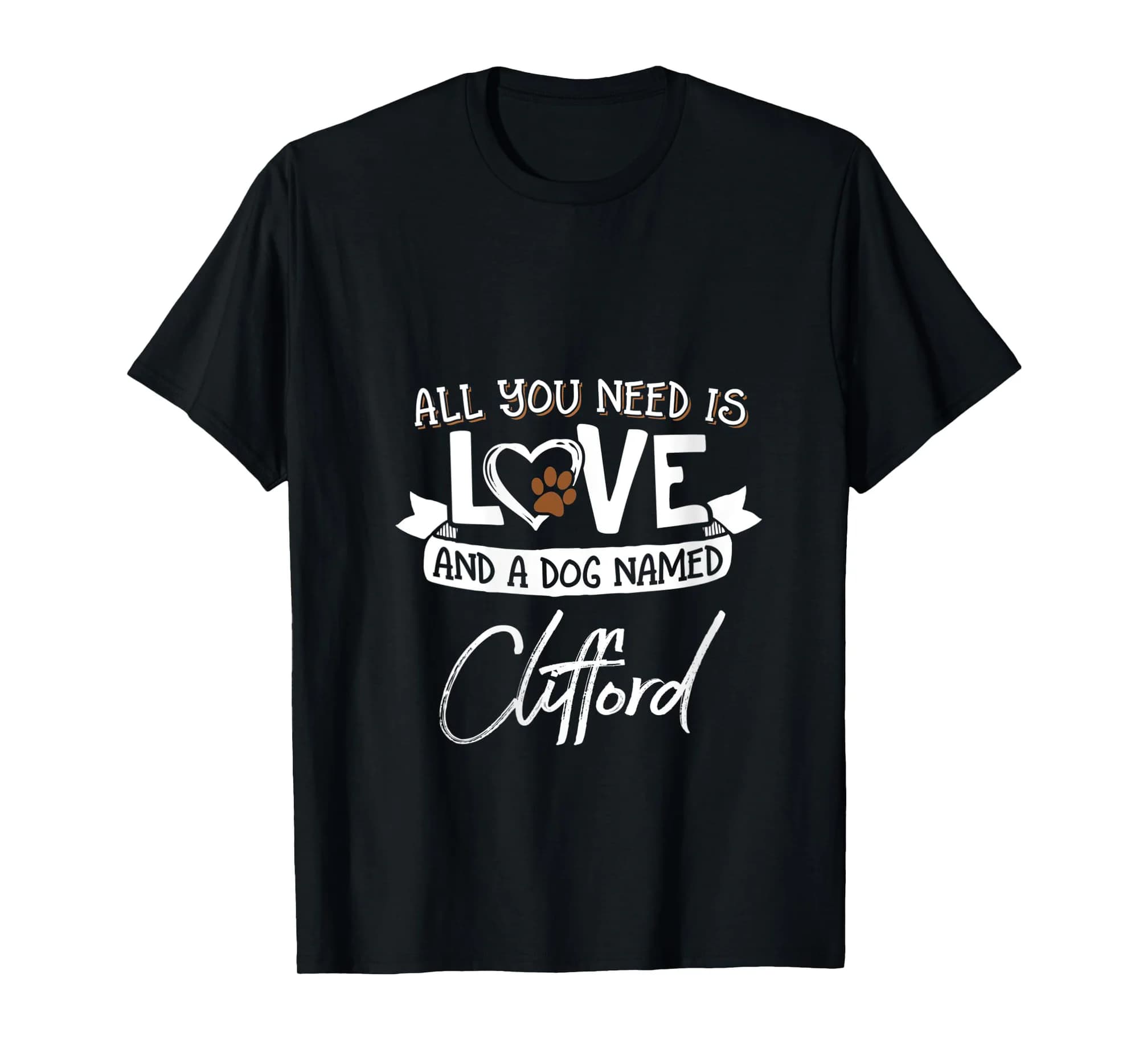 Womens Cute Dog Named Clifford Design for Women and Men V-Neck T-Shirt