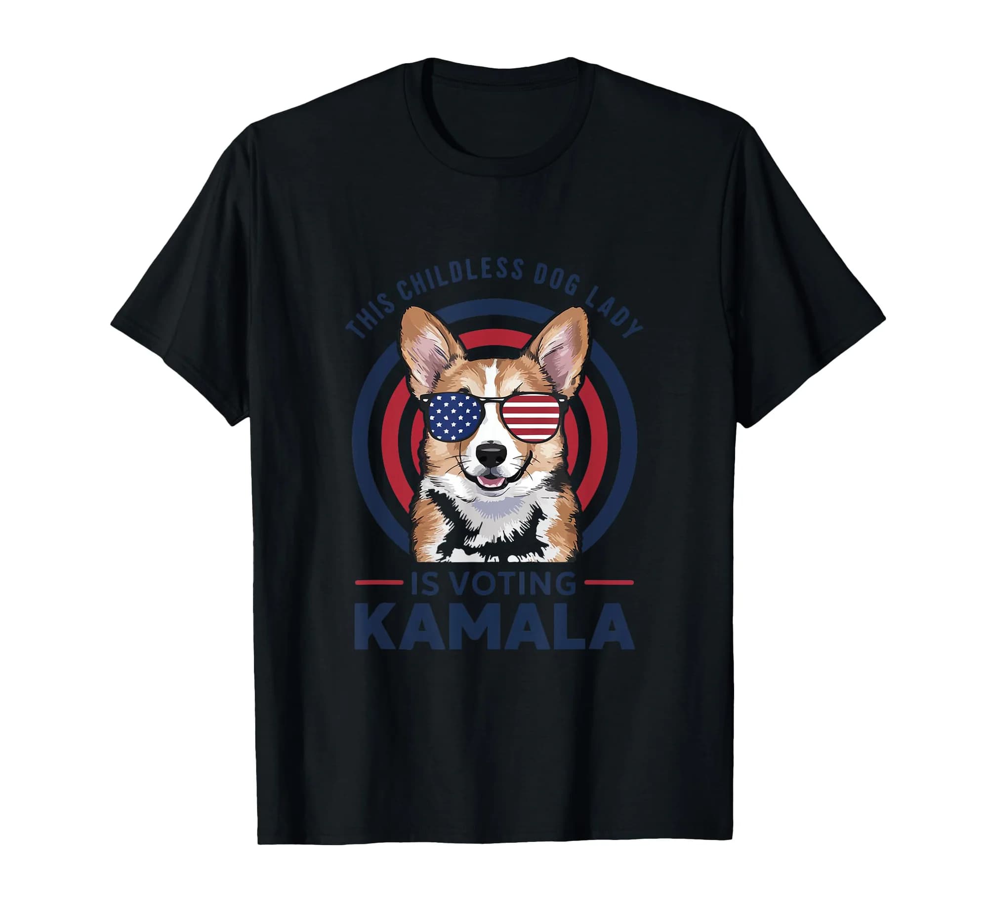Childless Dog Lady Is Voting Kamala Election Usa 2024 T-Shirt