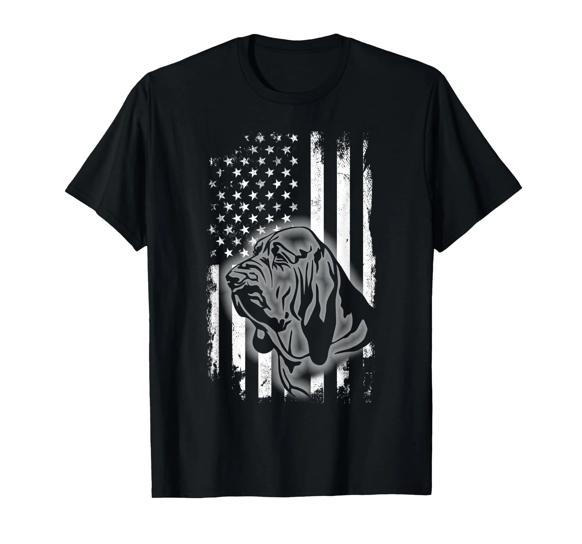 Bloodhound American Flag Cool USA Patriotic Dog Lover Gift T-Shirt