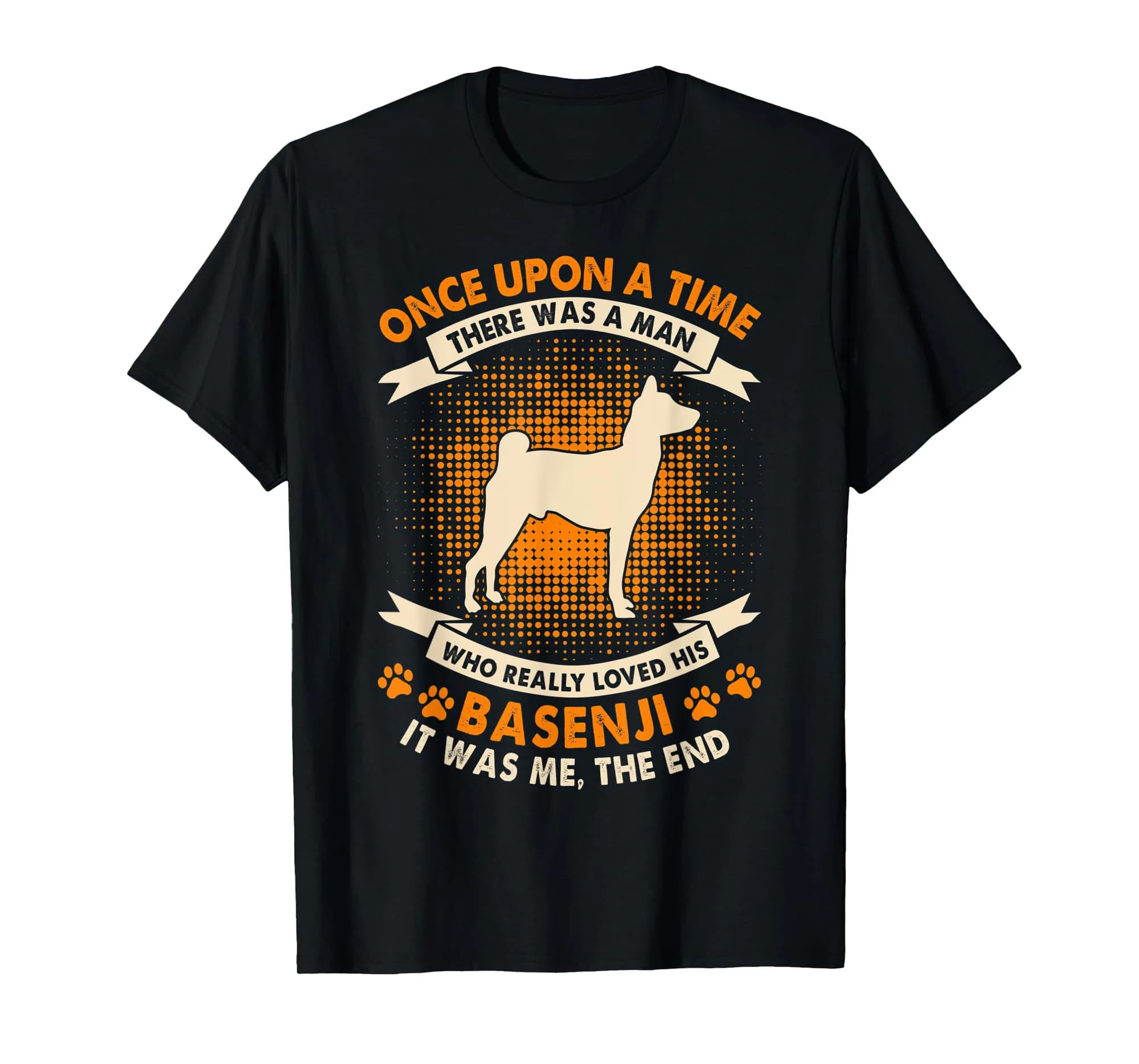 Once Upon Time There Was Man - Funny Basenji T-Shirt