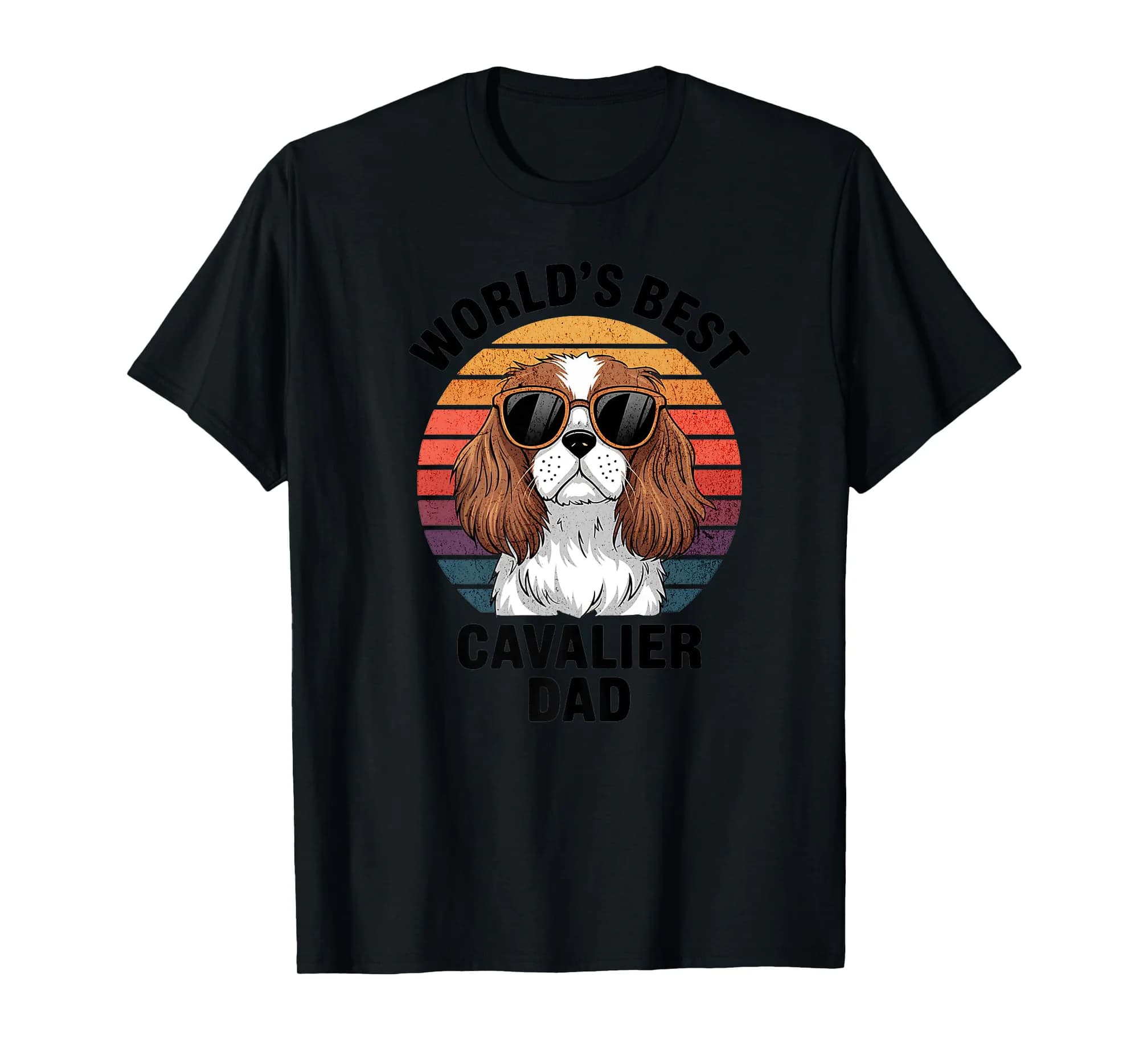 Mens World's Best Cavalier King Charles Spaniel Dad Dog Lovers Premium T-Shirt