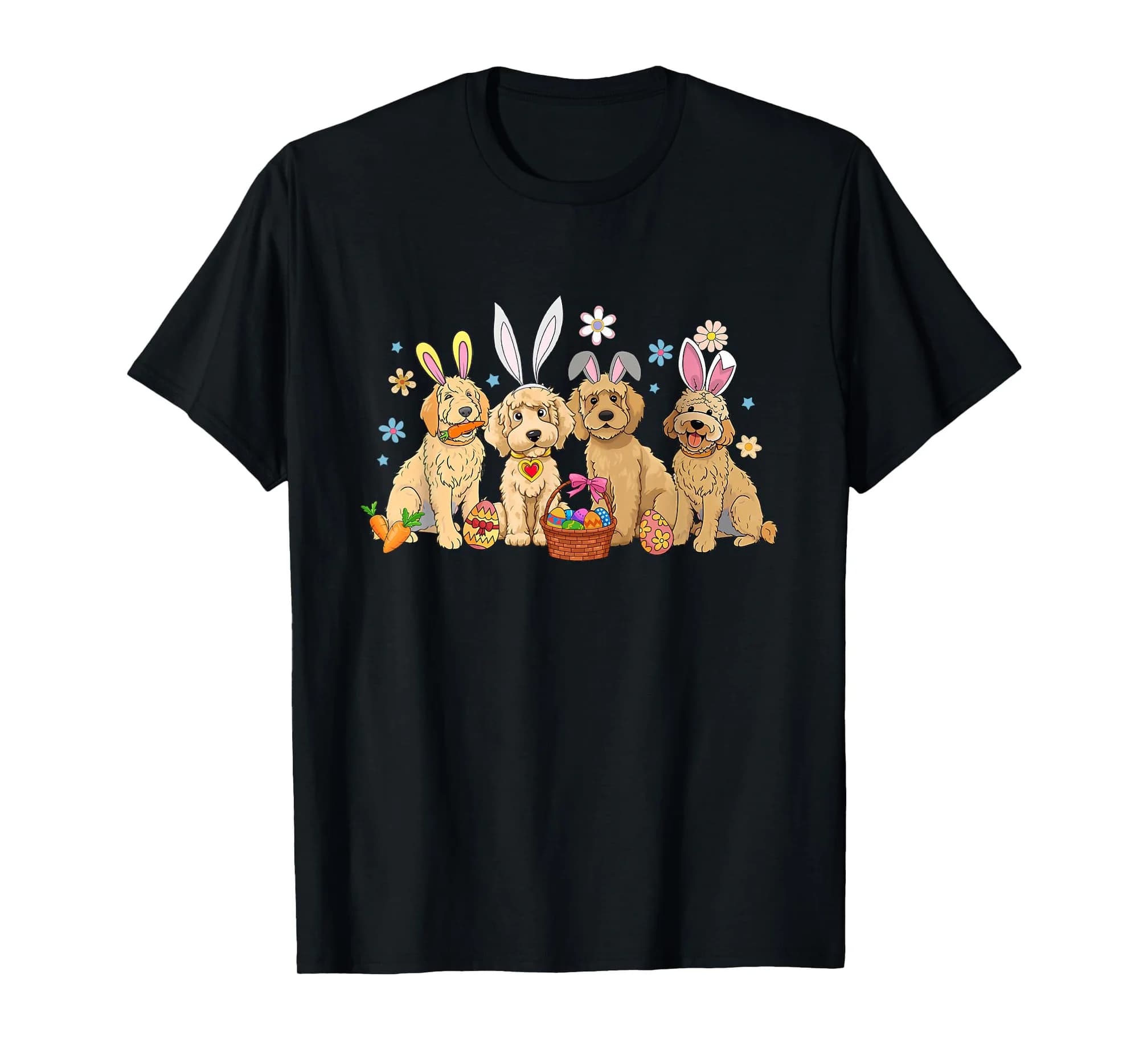 Dogs Easter Day Cute Goldendoodle Bunny Happy Easter Dogs T-Shirt