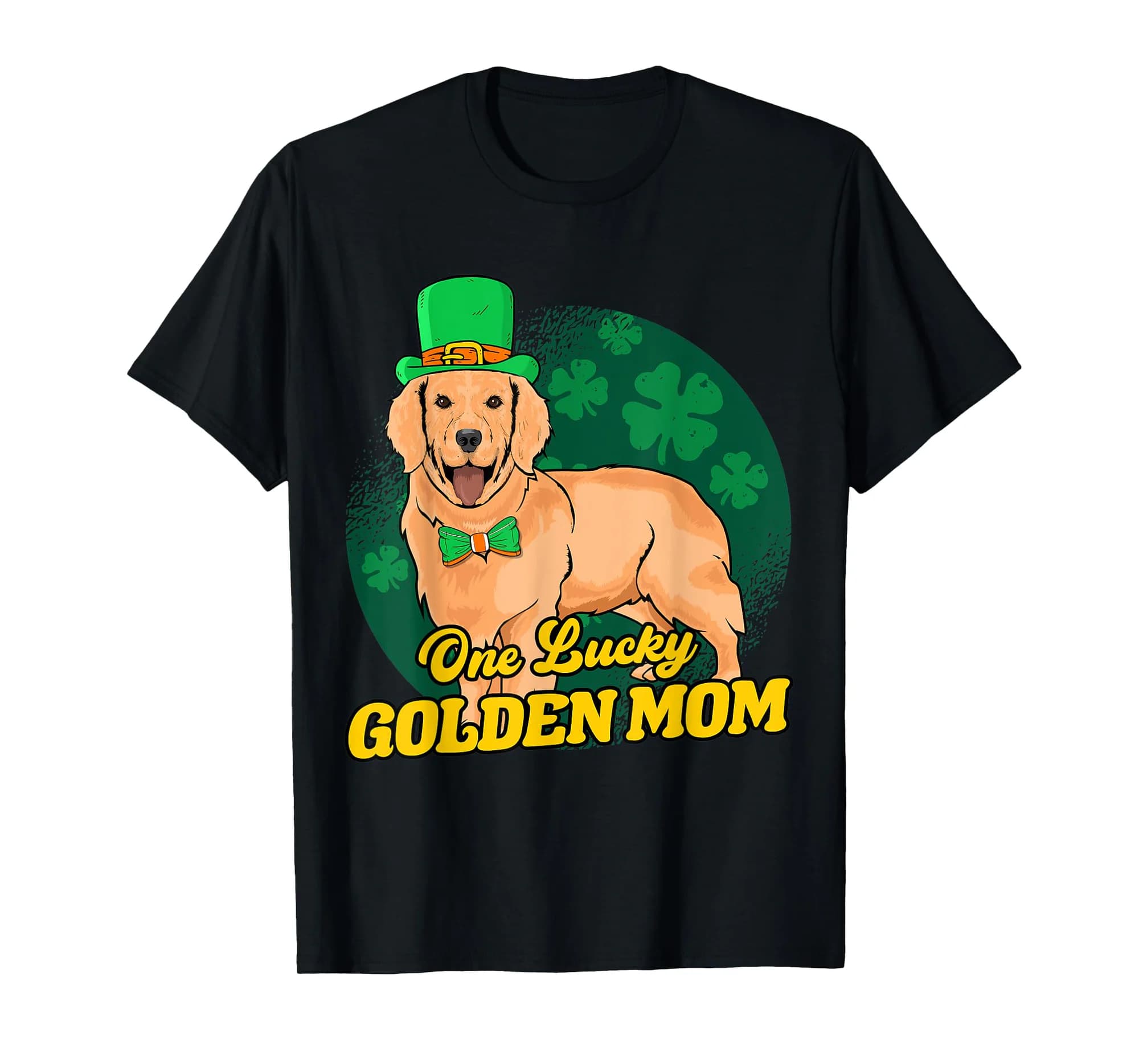 Irish Retriever Leprechaun St Patrick's One Lucky Mom Dog T-Shirt