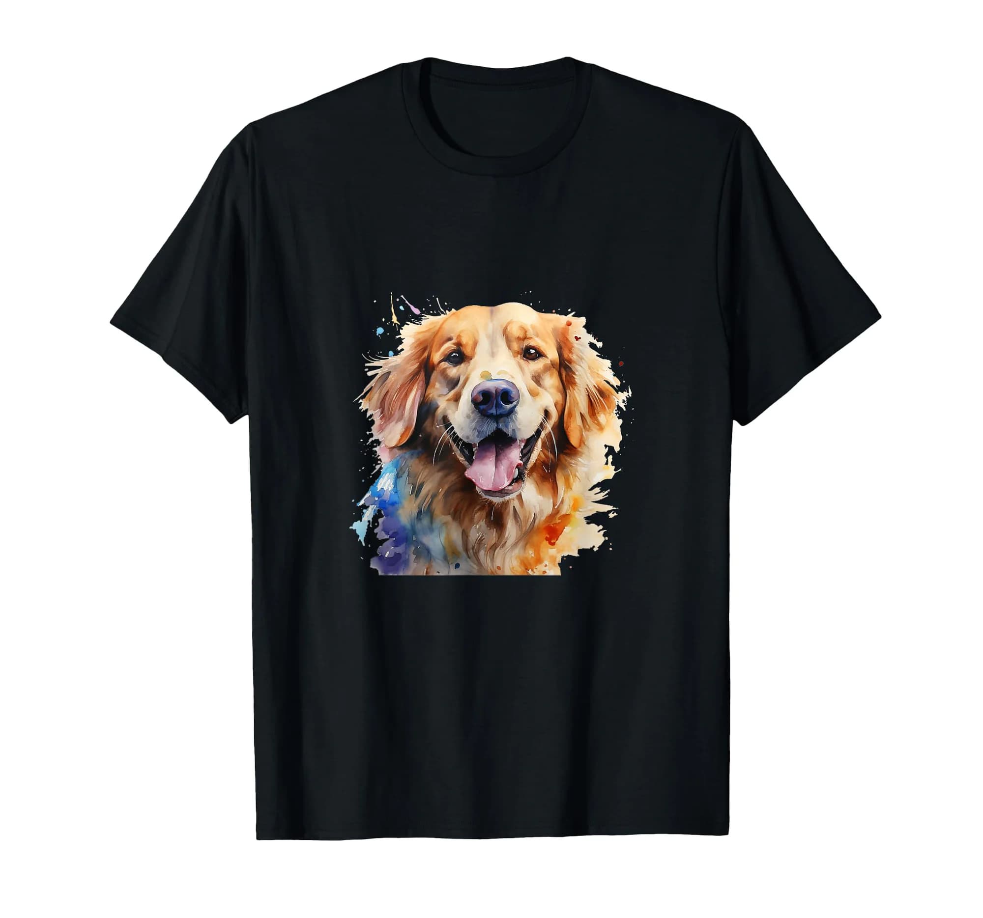 Watercolor Golden Retriever For Golden Retriever Dog Lovers T-Shirt