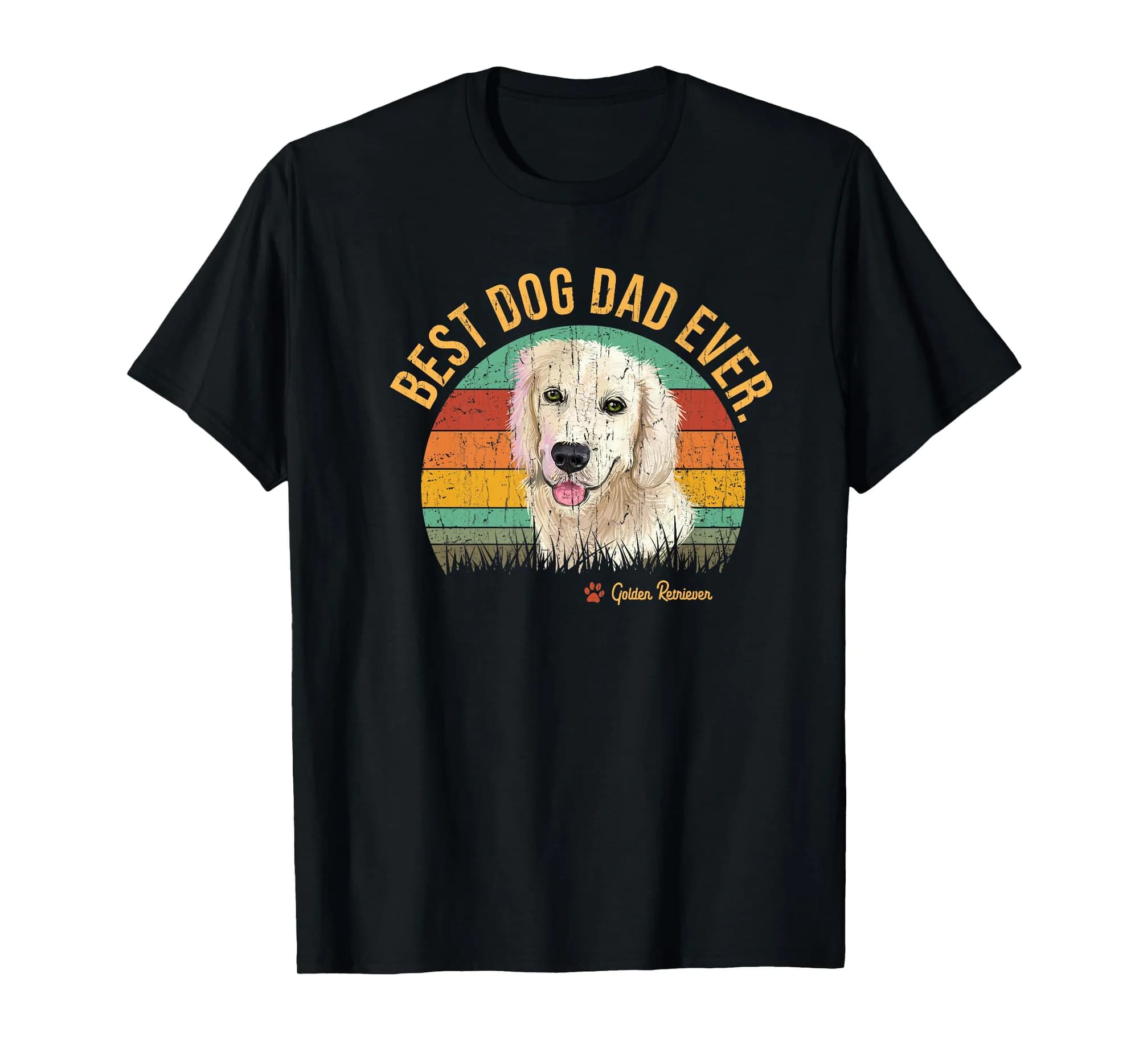 Golden Retriever Dad Vintage Dog Dad Gift For Men Premium T-Shirt