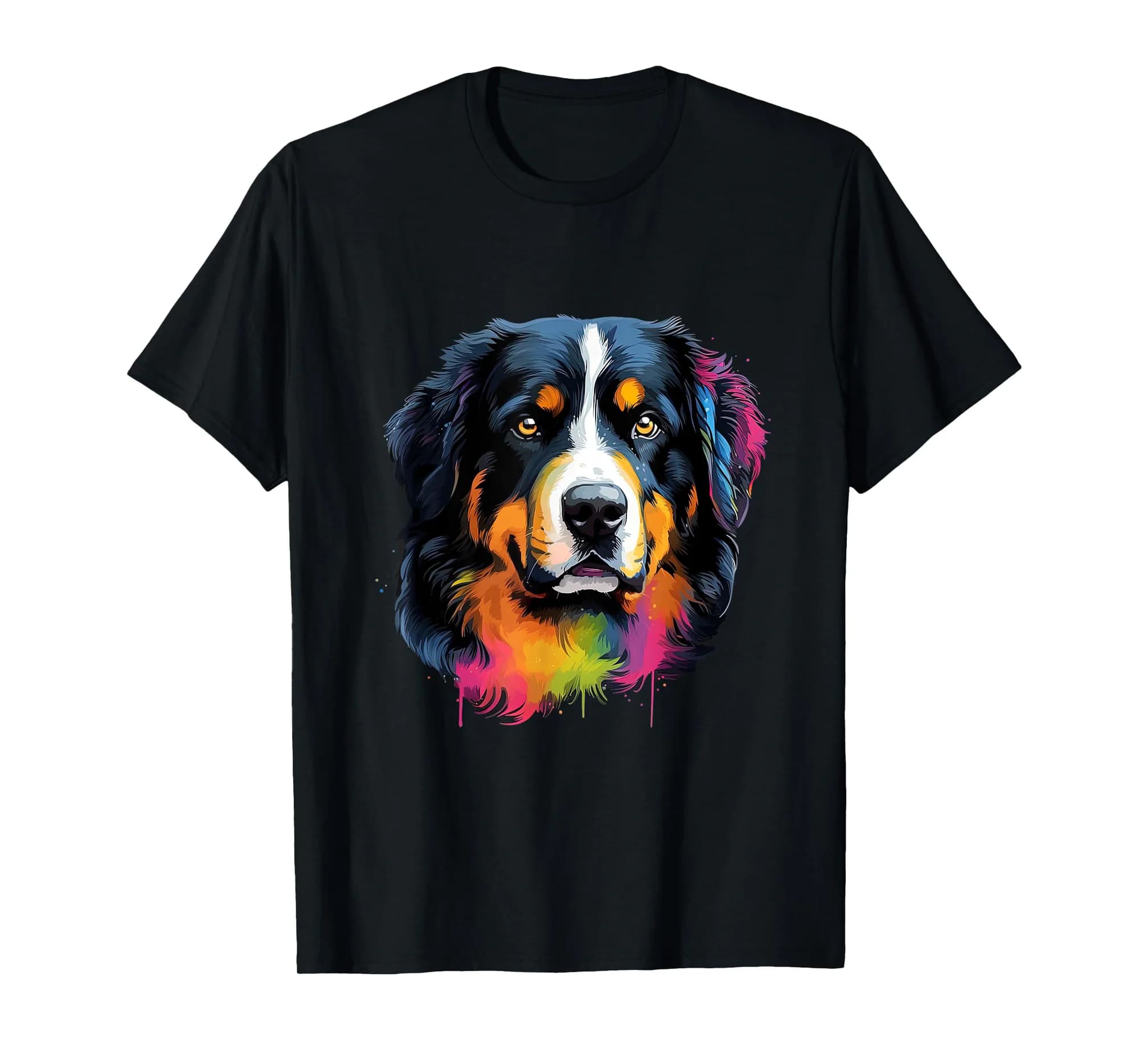 Bernese Mountain Dog Lovers Pop Art Bernese Mountain Dog T-Shirt