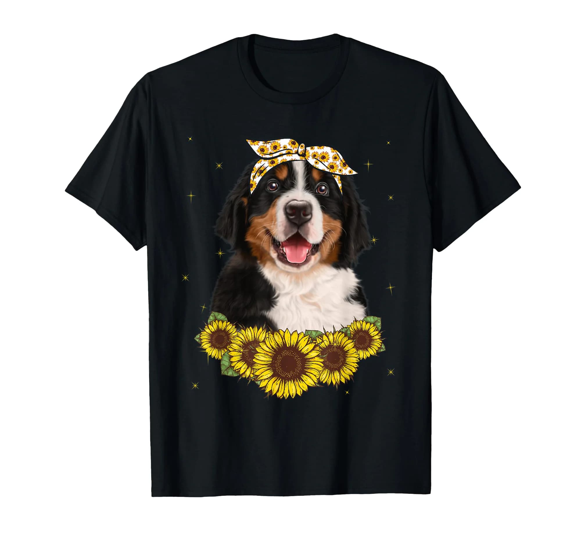Girls Women Mom Bernese Mountain Dog Sunflower Mothers Day T-Shirt