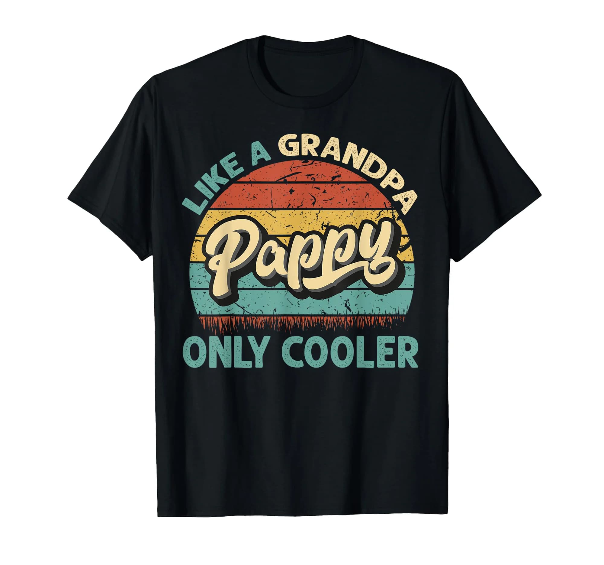 Pappy Like A Grandpa Only Cooler Vintage Dad Fathers Day T-Shirt