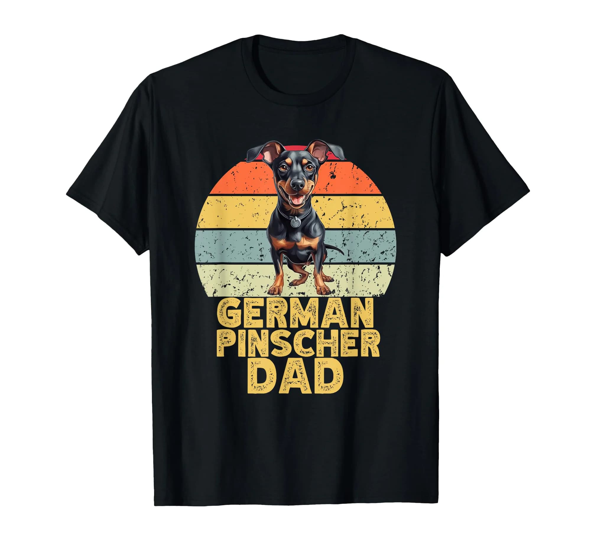German Pinscher Dog Dad Retro Vintage My Dogs Are My Cardio T-Shirt