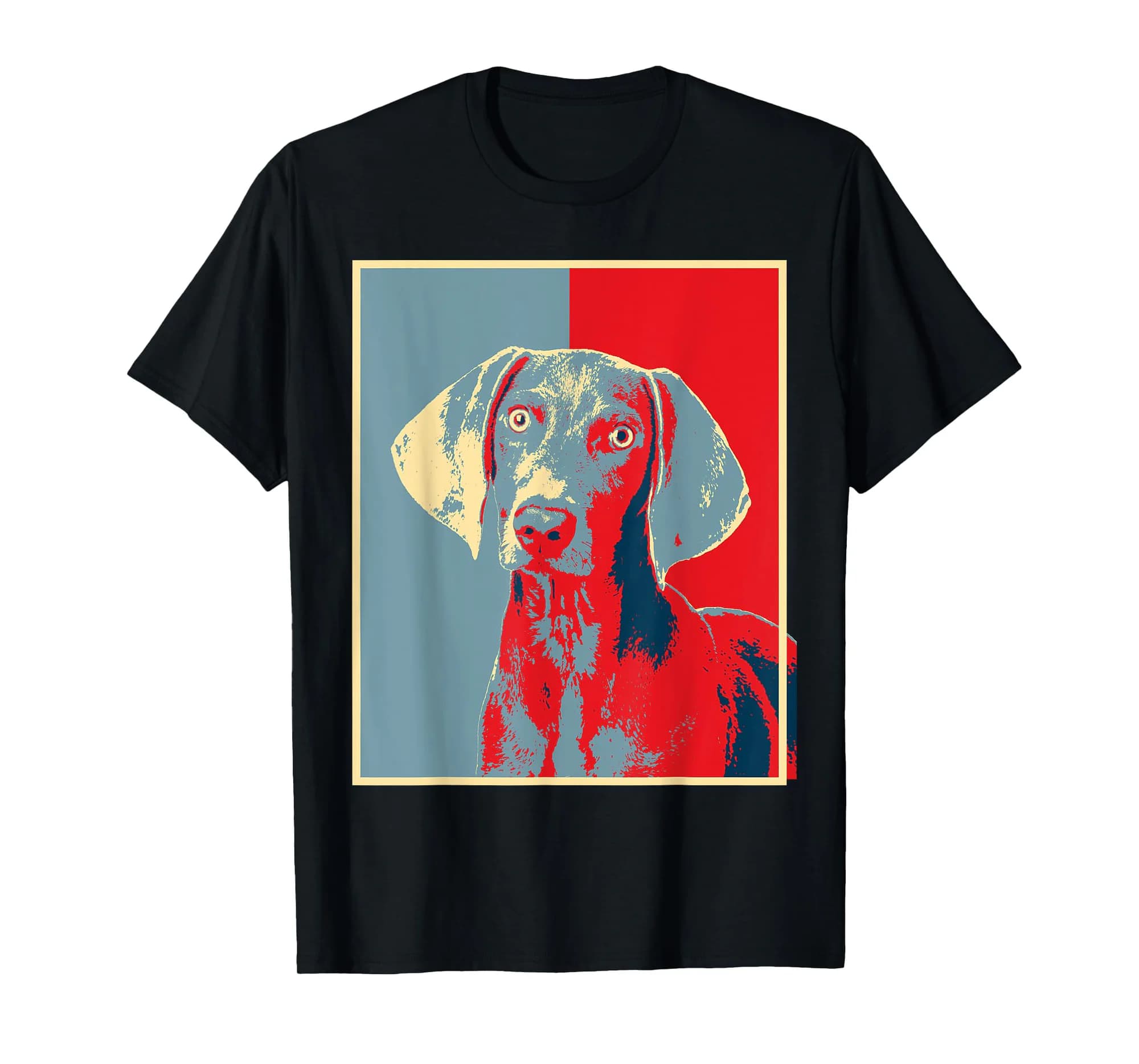 Dog Artwork Weim - Vintage Silhouette Weimaraner T-Shirt